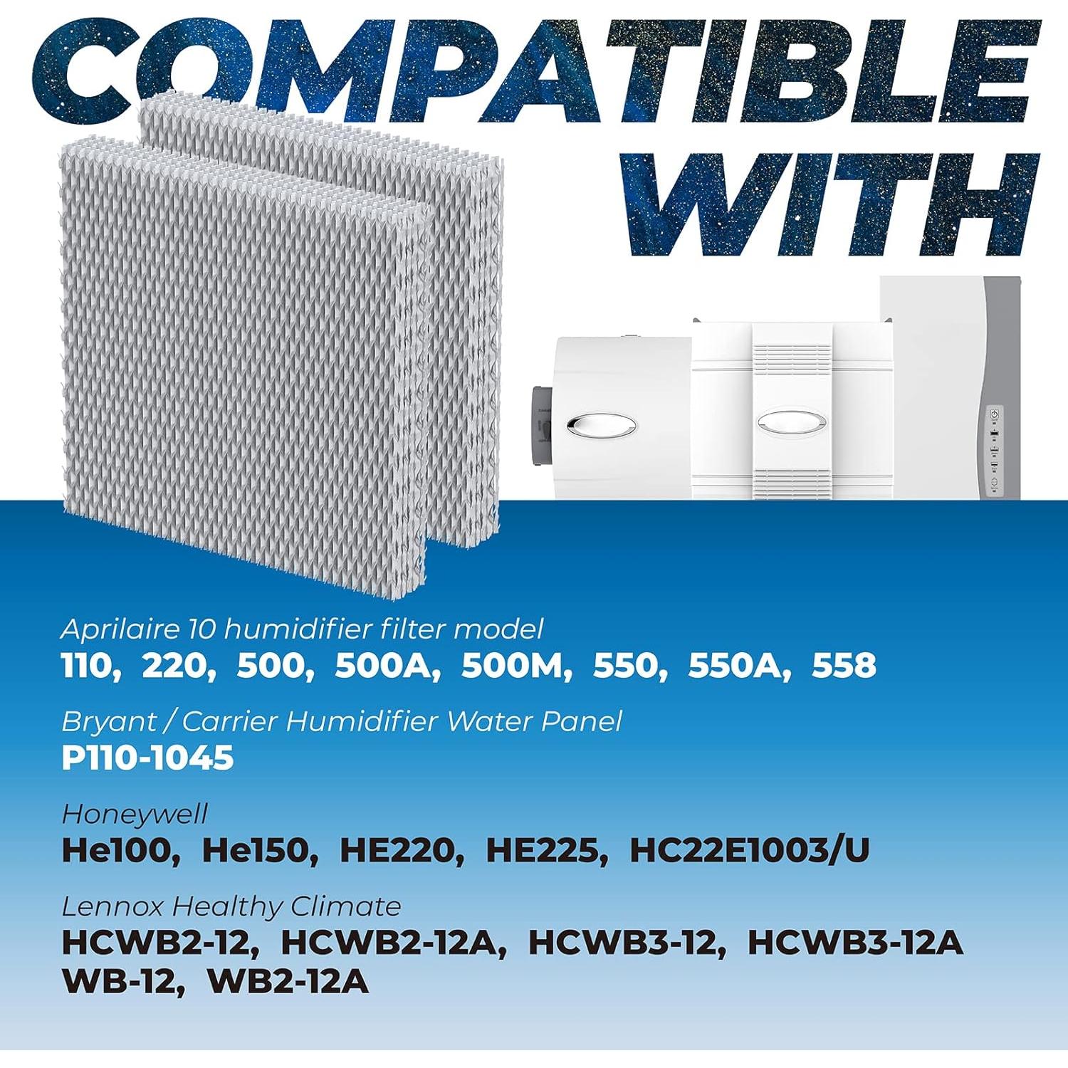 10 Filtros de Reemplazo para Humidificador Aprilaire 500 - 2 Pack