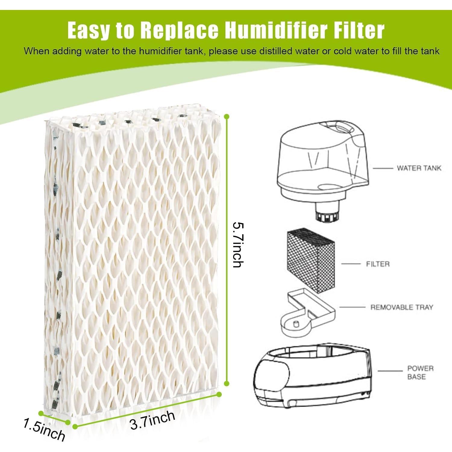Paquete de 4 filtros de humidificador WXFANA WF813 compatibles