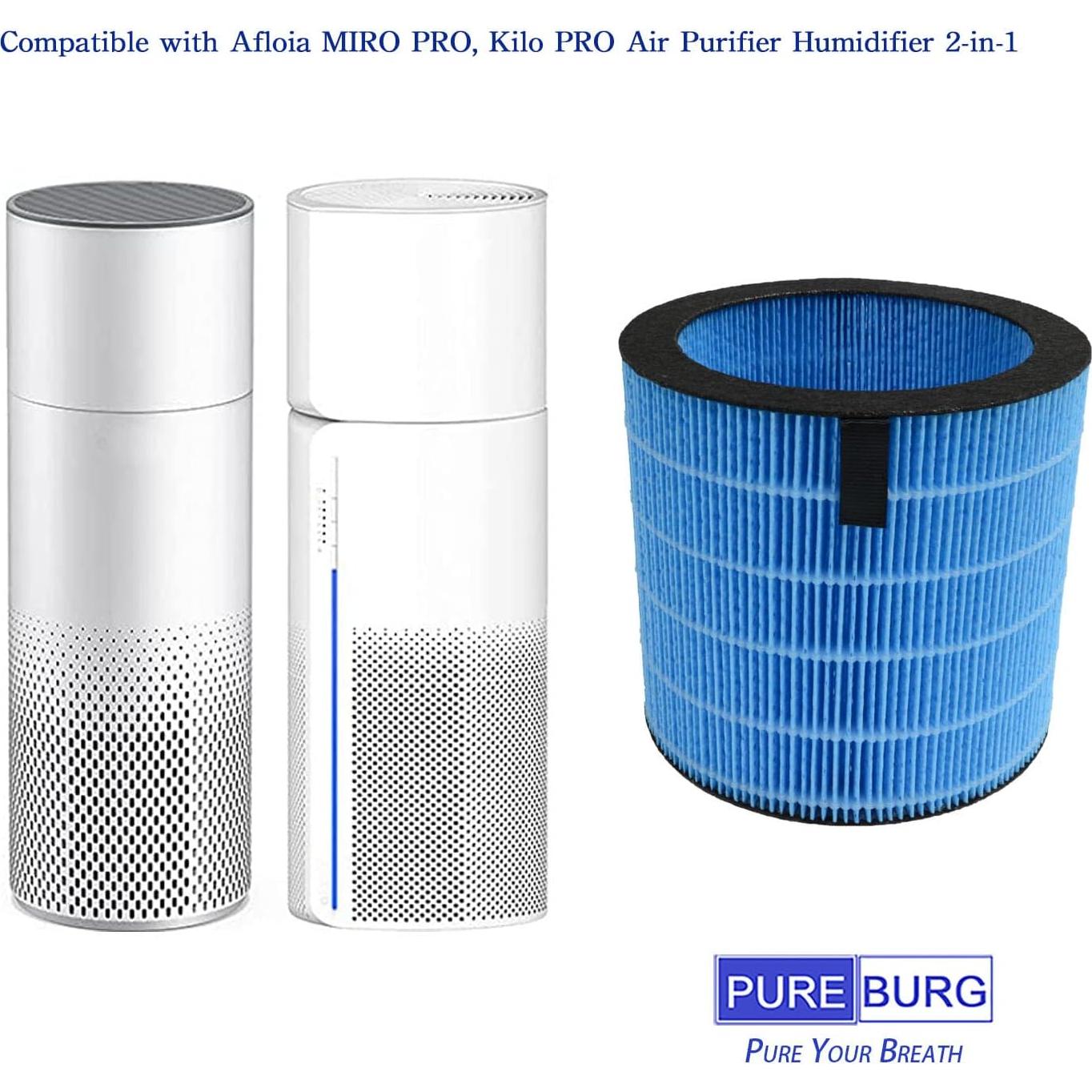 Filtros de Humidificador Pureburg 2-Pack Compatibles Afloia MIRO PRO KILO PRO