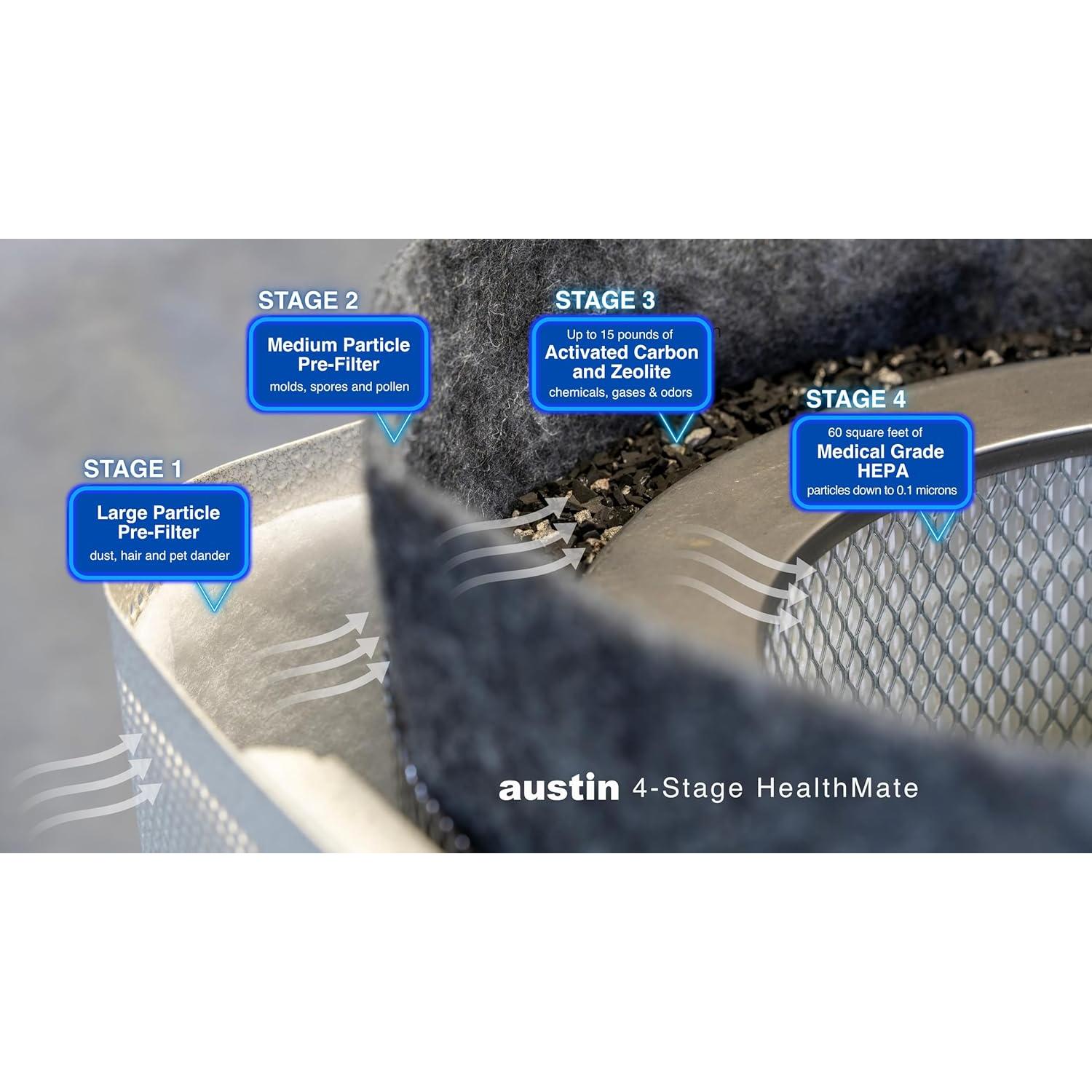 Filtro de Reemplazo Austin Air Healthmate FR400A, Negro