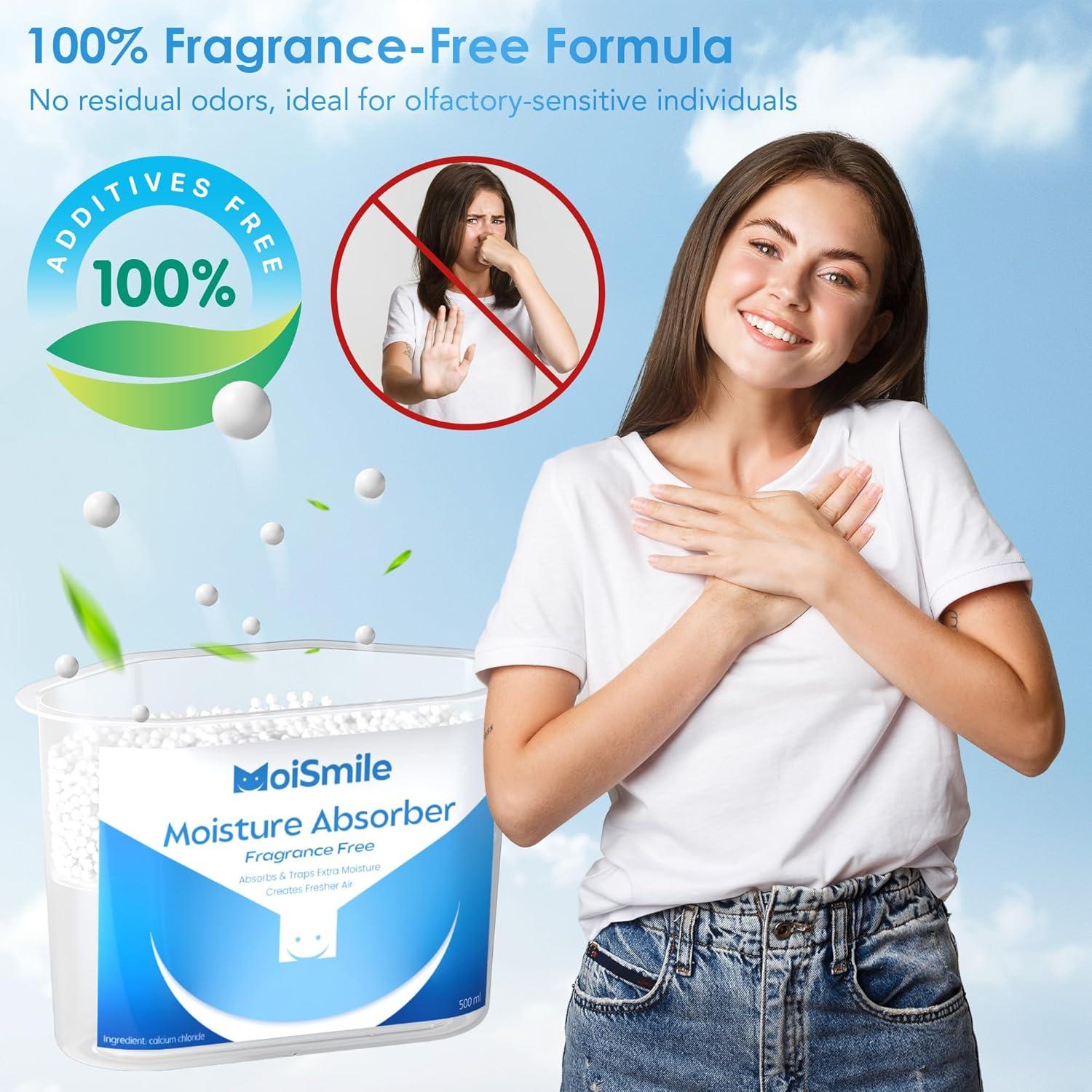 Absorbentes de Humedad Moismile 3 Paquetes 1.45 kg Sin Fragancia