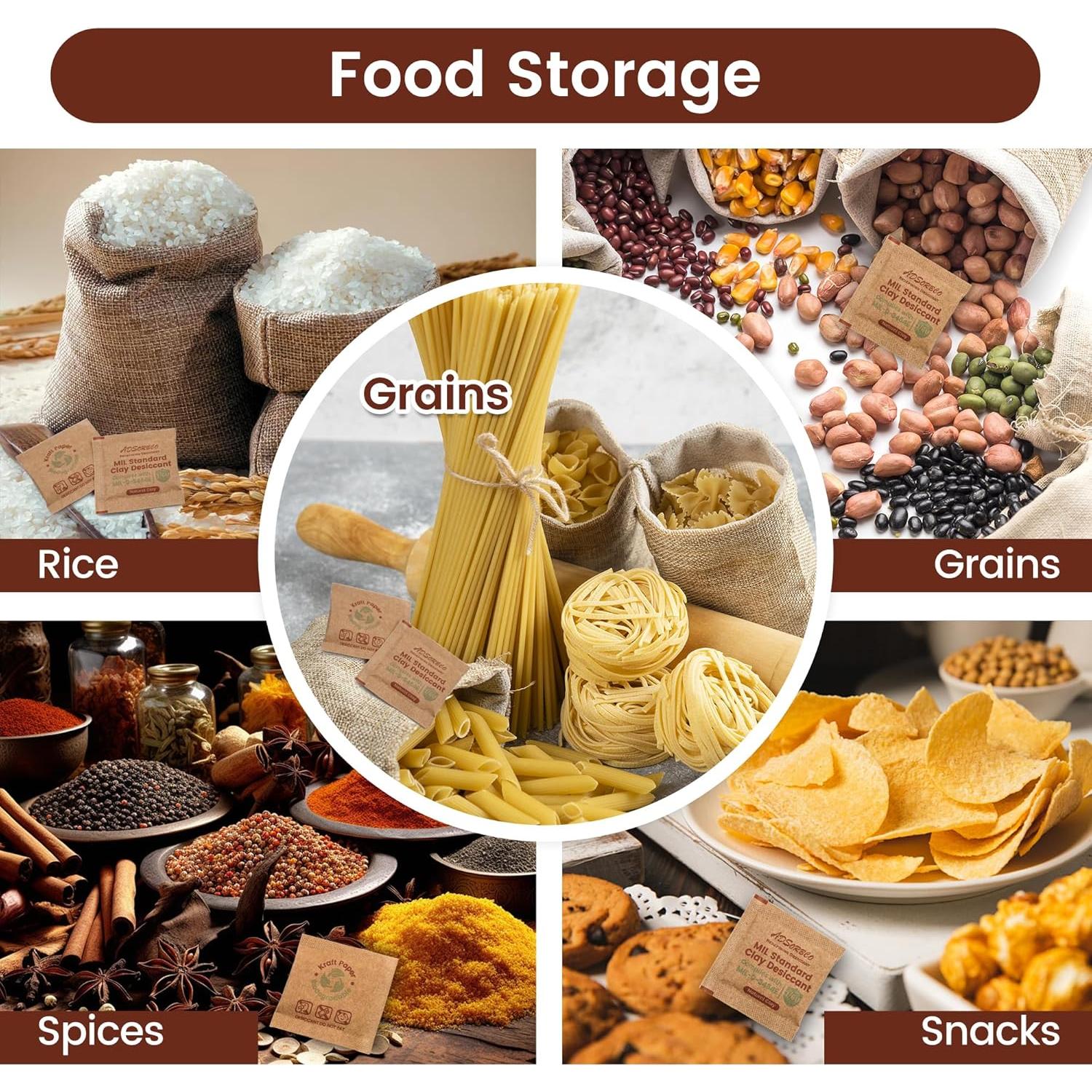 Paquetes Deshidratantes de Arcilla Bentonita ADSorbco 50 Unidades