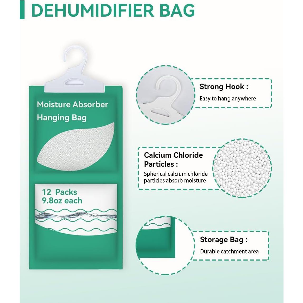 Paquetes Deshumidificadores Tvuidgeg 12 Unidades 277g Sin Fragancia