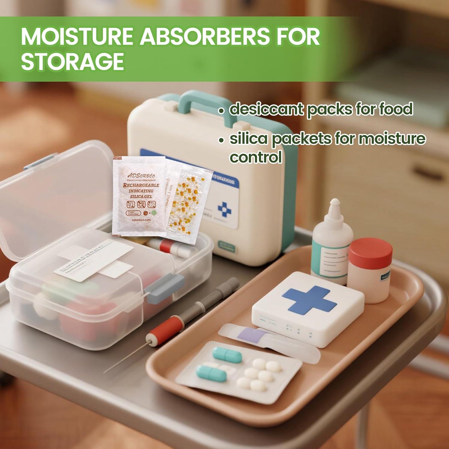 Paquete de 50 Gel de Sílice Adsorbco 5g - Deshidratantes Recargables