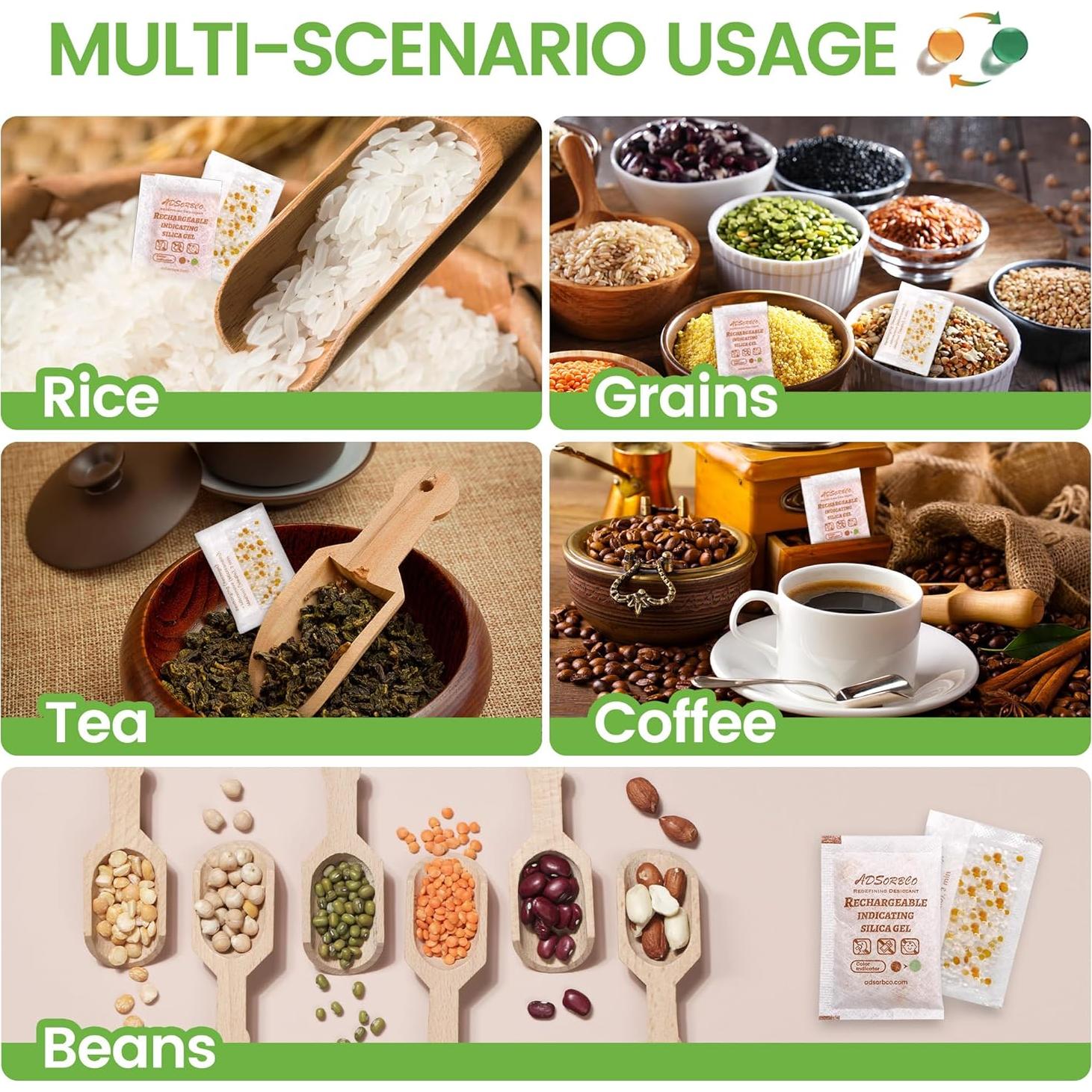 Paquete de 50 Gel de Sílice Adsorbco 5g - Deshidratantes Recargables