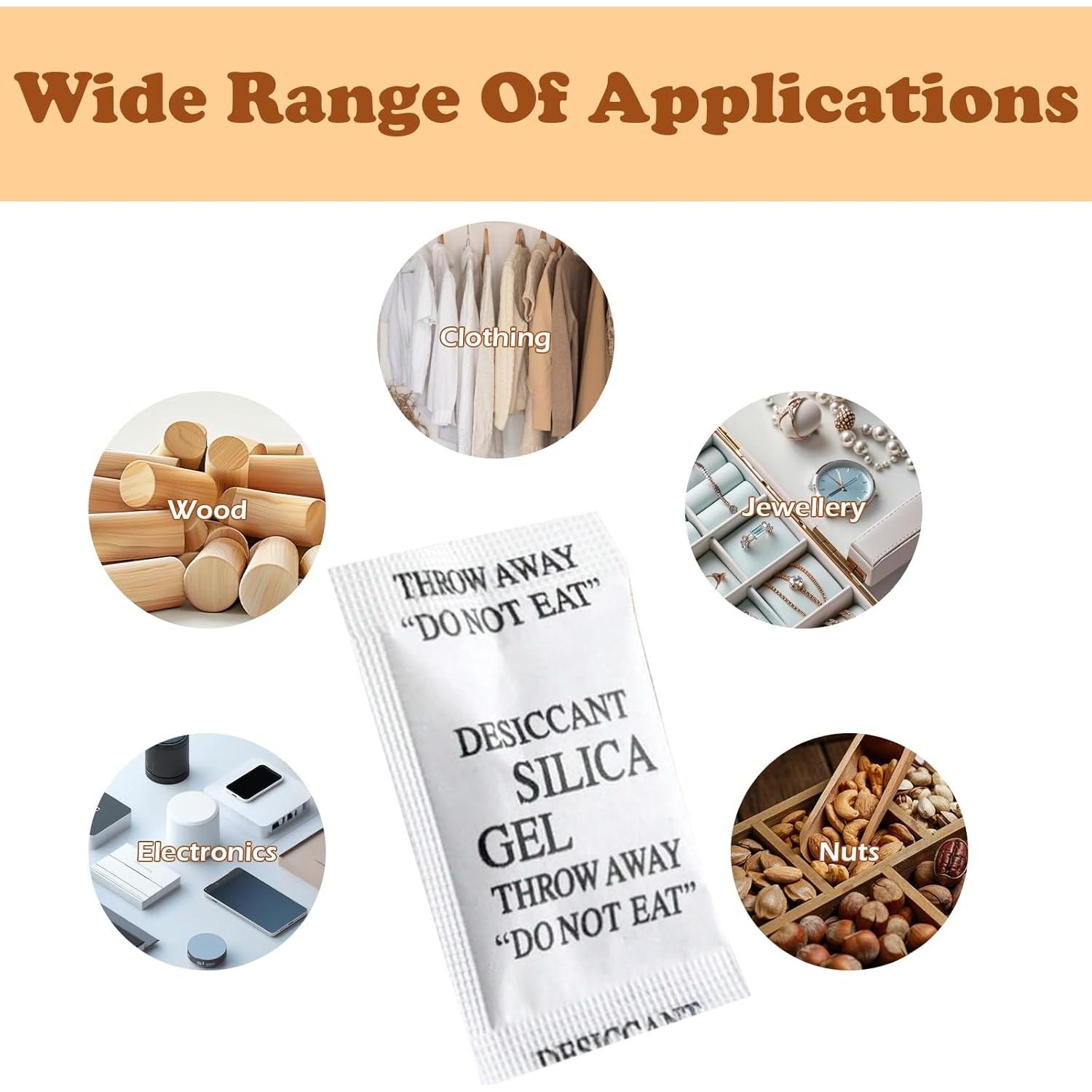 Paquetes de Gel de Sílice 100 PCS 2g Deshidratantes Lagincig