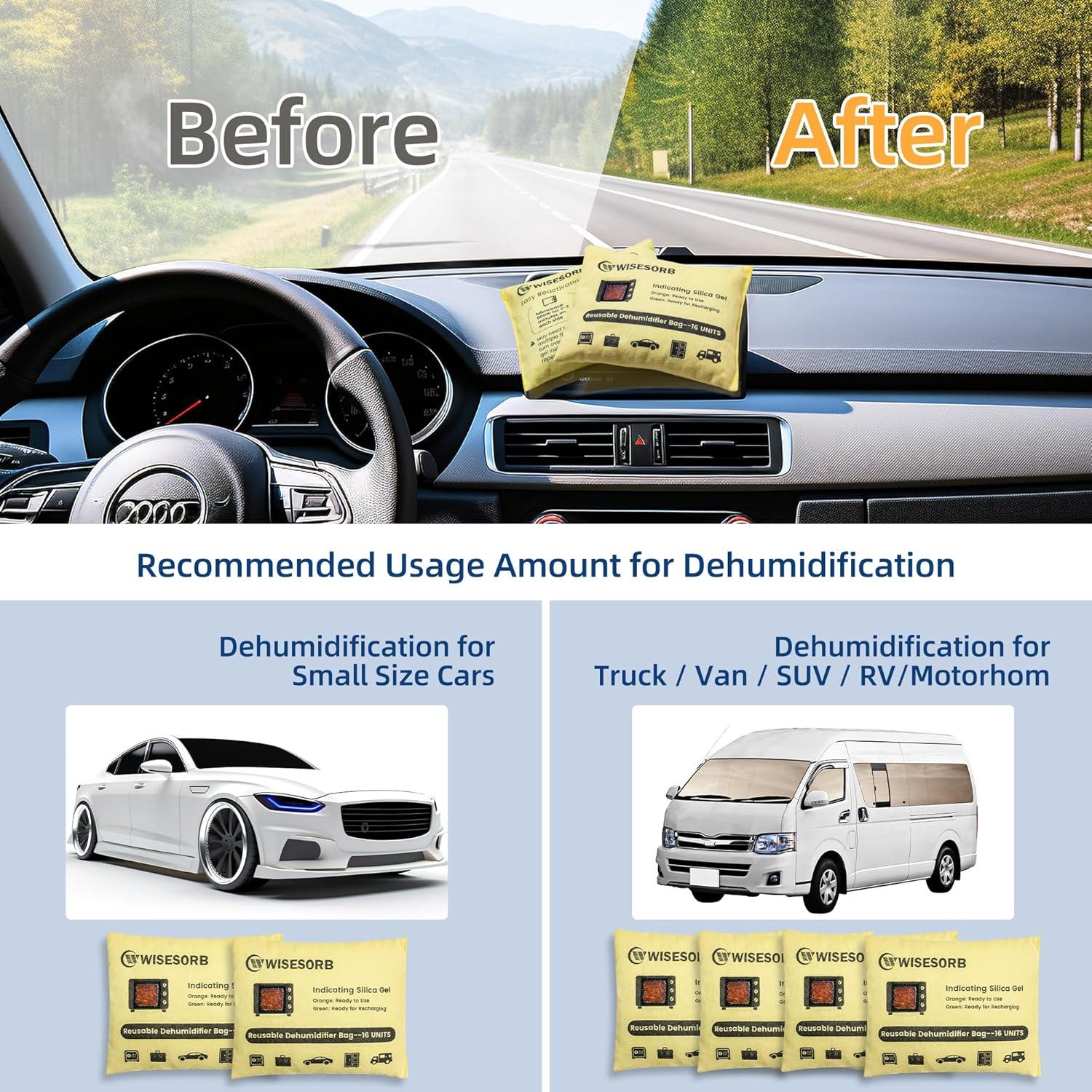 Paquetes de desecante de gel de sílice Wisesorbent 500g - 2 unidades