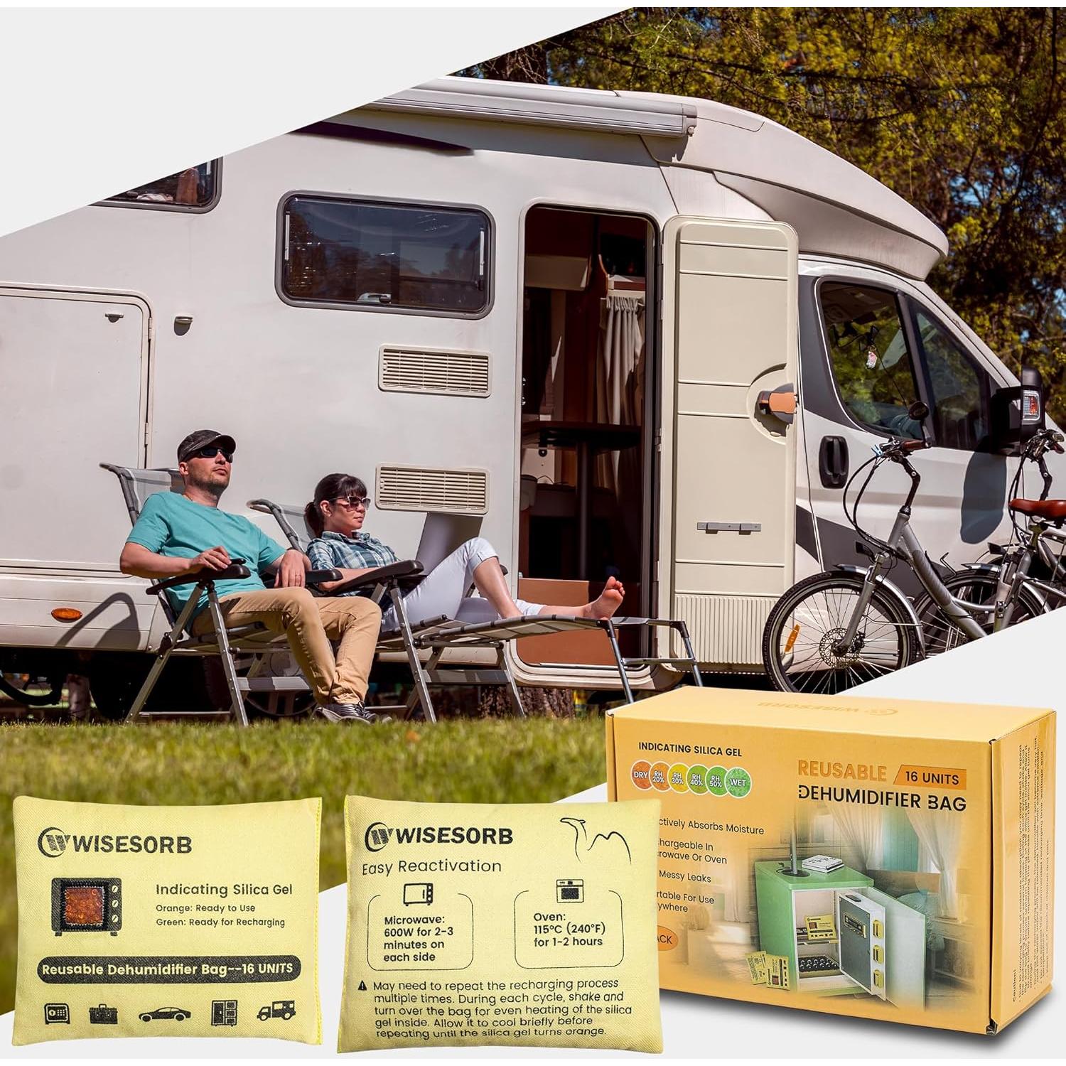 Paquetes de desecante de gel de sílice Wisesorbent 500g - 2 unidades