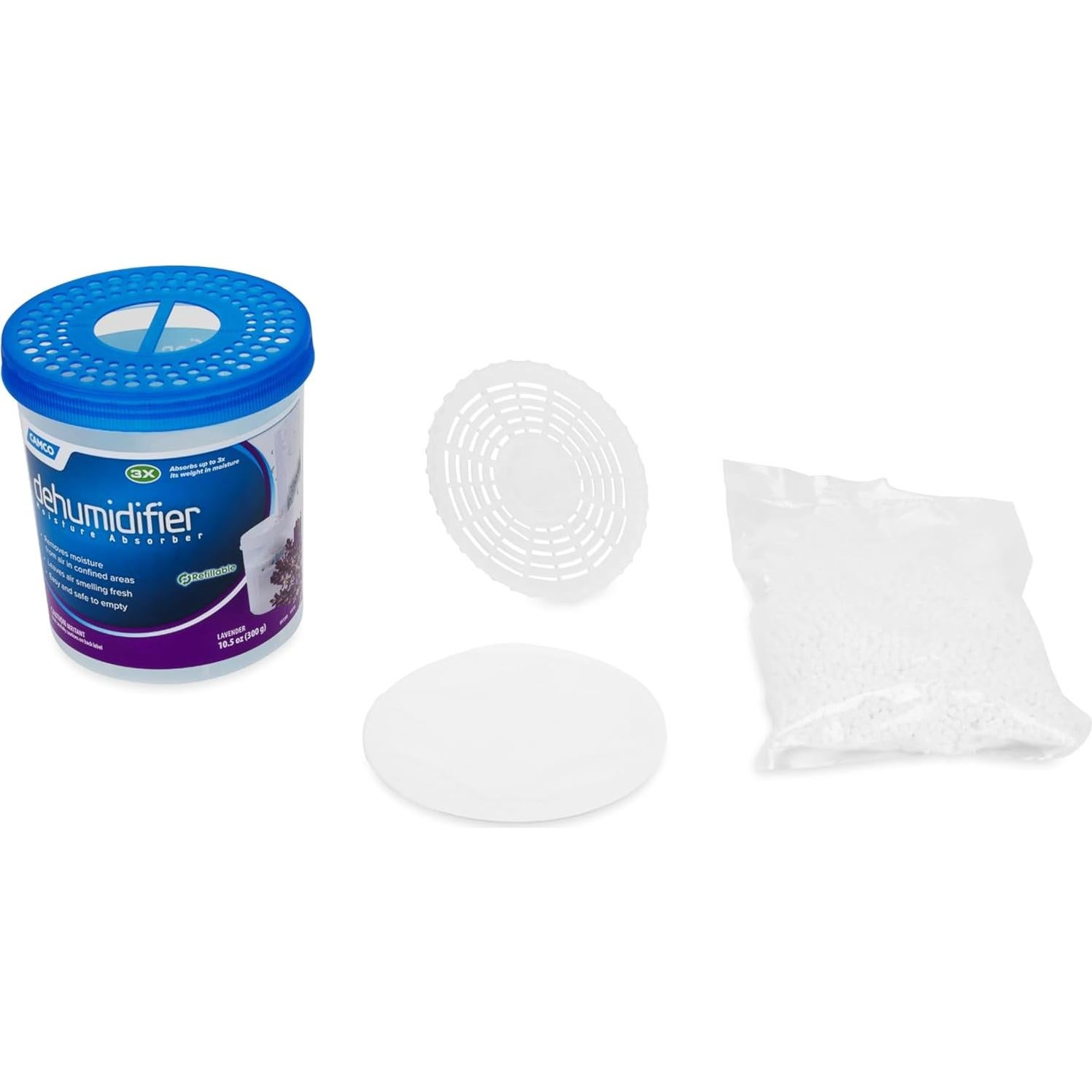 Absorbente de Humedad Camco 44280 - Recargable 297g Aroma Lavanda