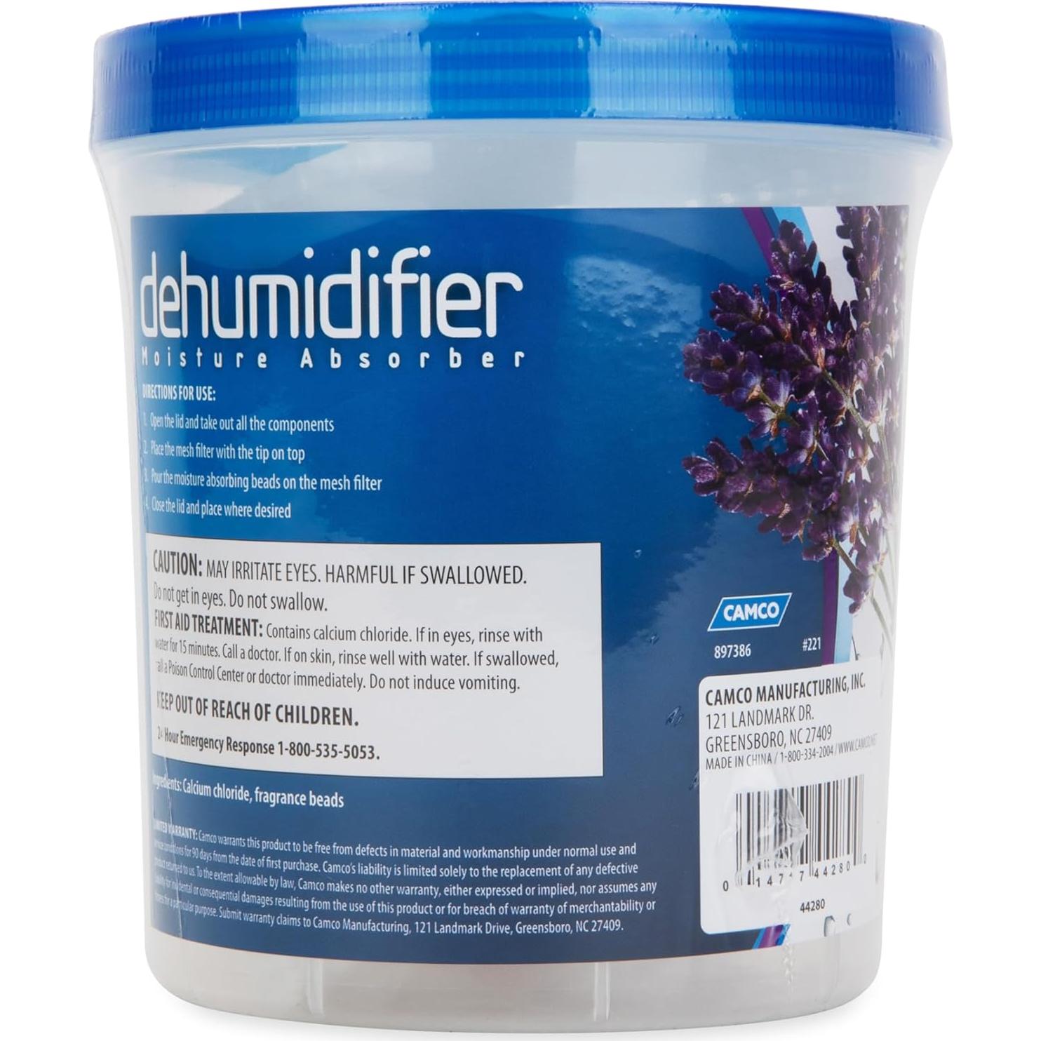 Absorbente de Humedad Camco 44280 - Recargable 297g Aroma Lavanda