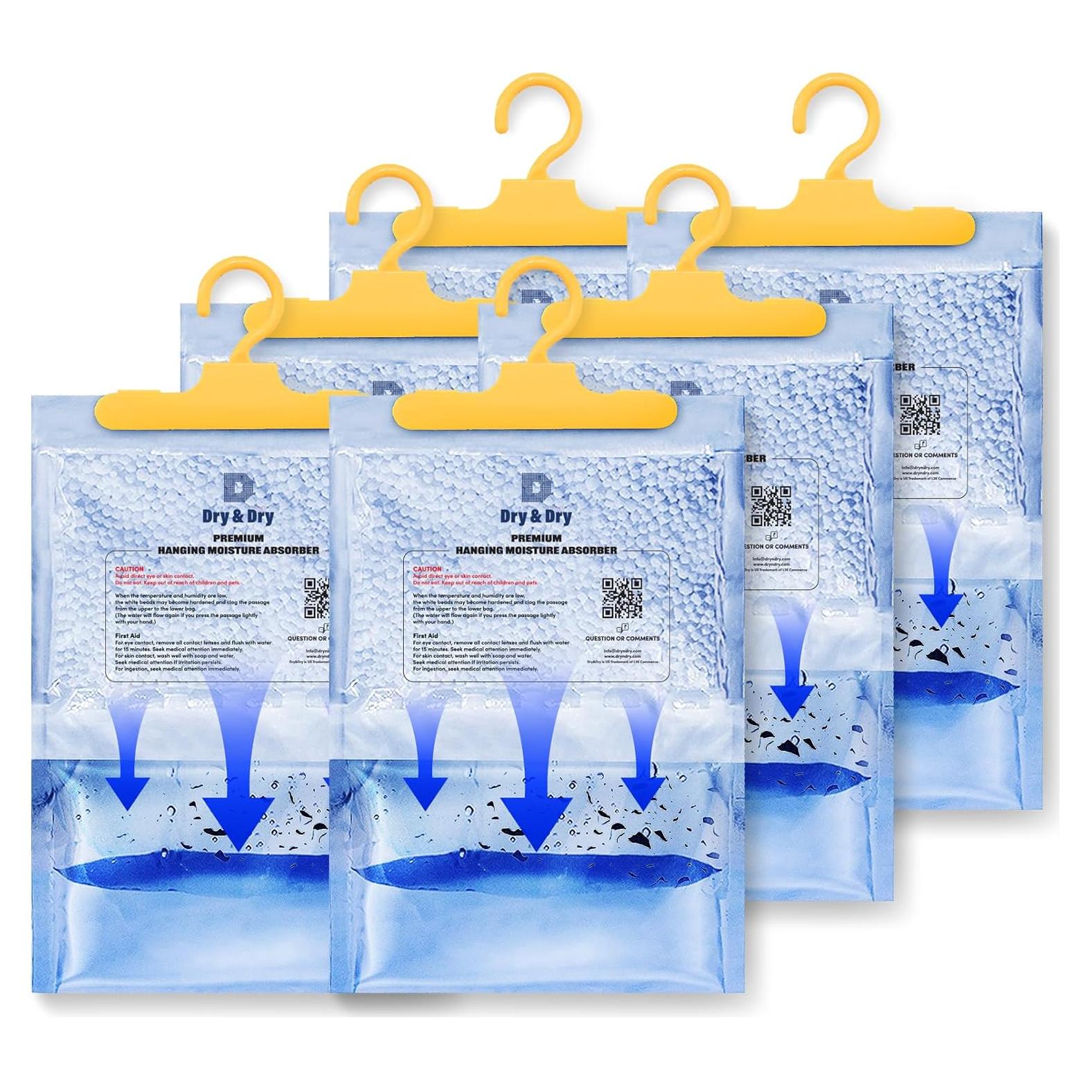 Absorbentes de Humedad Seco & Seco 6 Paquetes 198g para Hogar