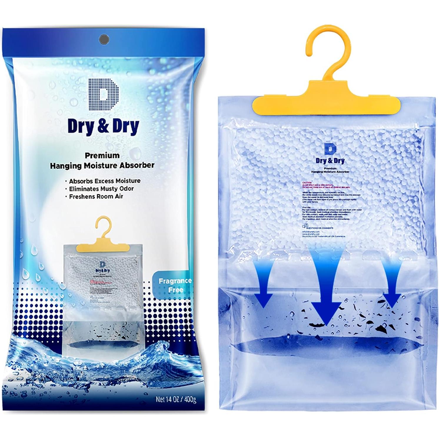 Absorbentes de Humedad Seco & Seco 6 Paquetes 198g para Hogar