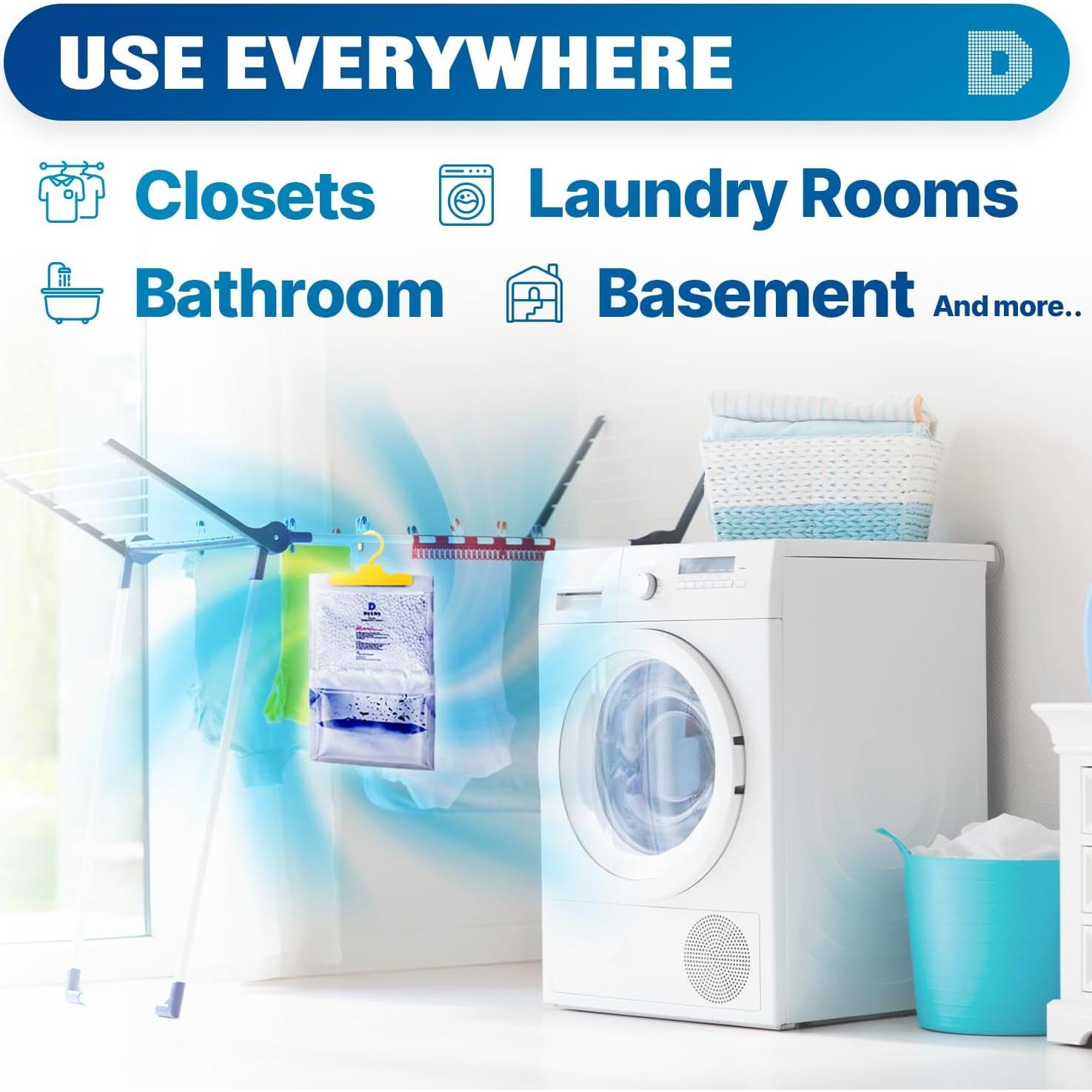 Absorbentes de Humedad Seco & Seco 6 Paquetes 198g para Hogar