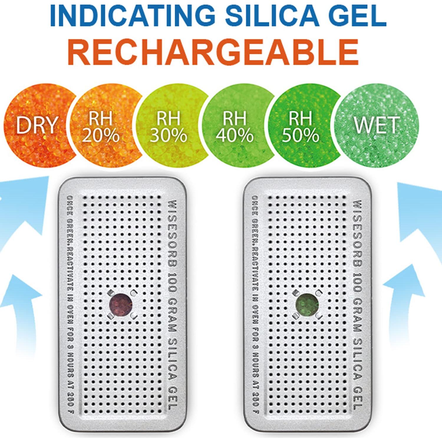 Canister Gel de Silica 100g Wisesorbent 3 Paquetes Reutilizables
