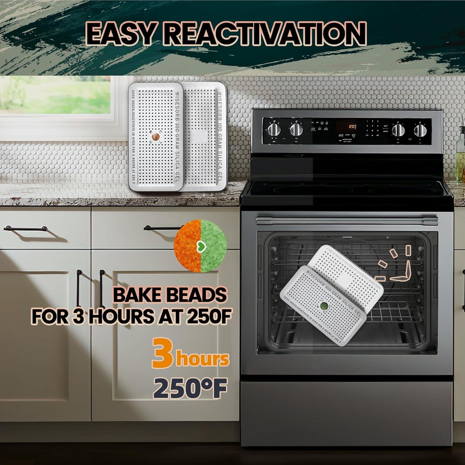 Canister Gel de Silica 100g Wisesorbent 3 Paquetes Reutilizables