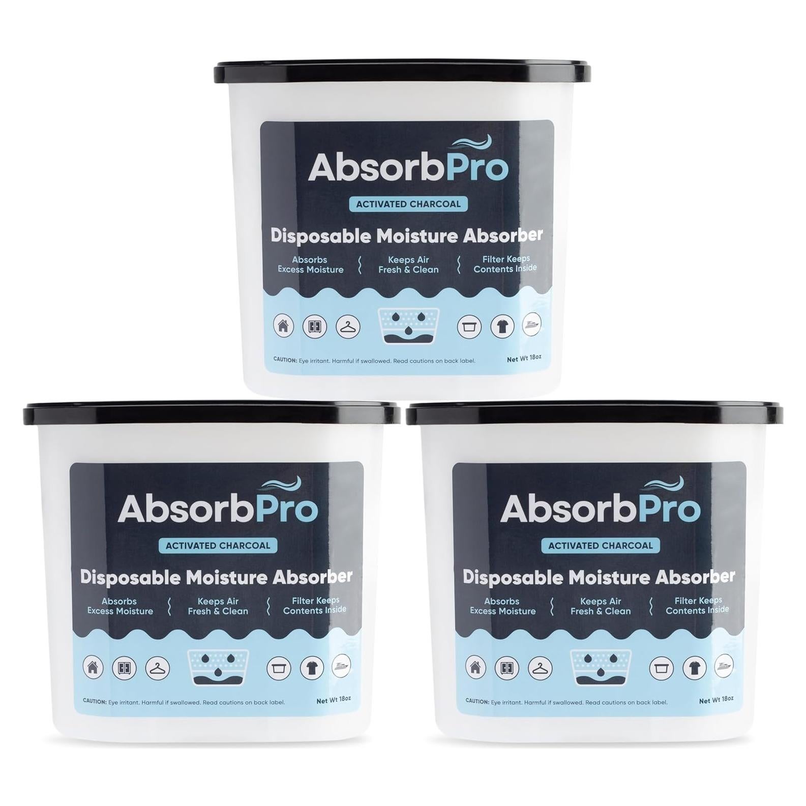 Absorbente de Humedad Carbón Activado AbsorbPro - 3 Tubos 510 g