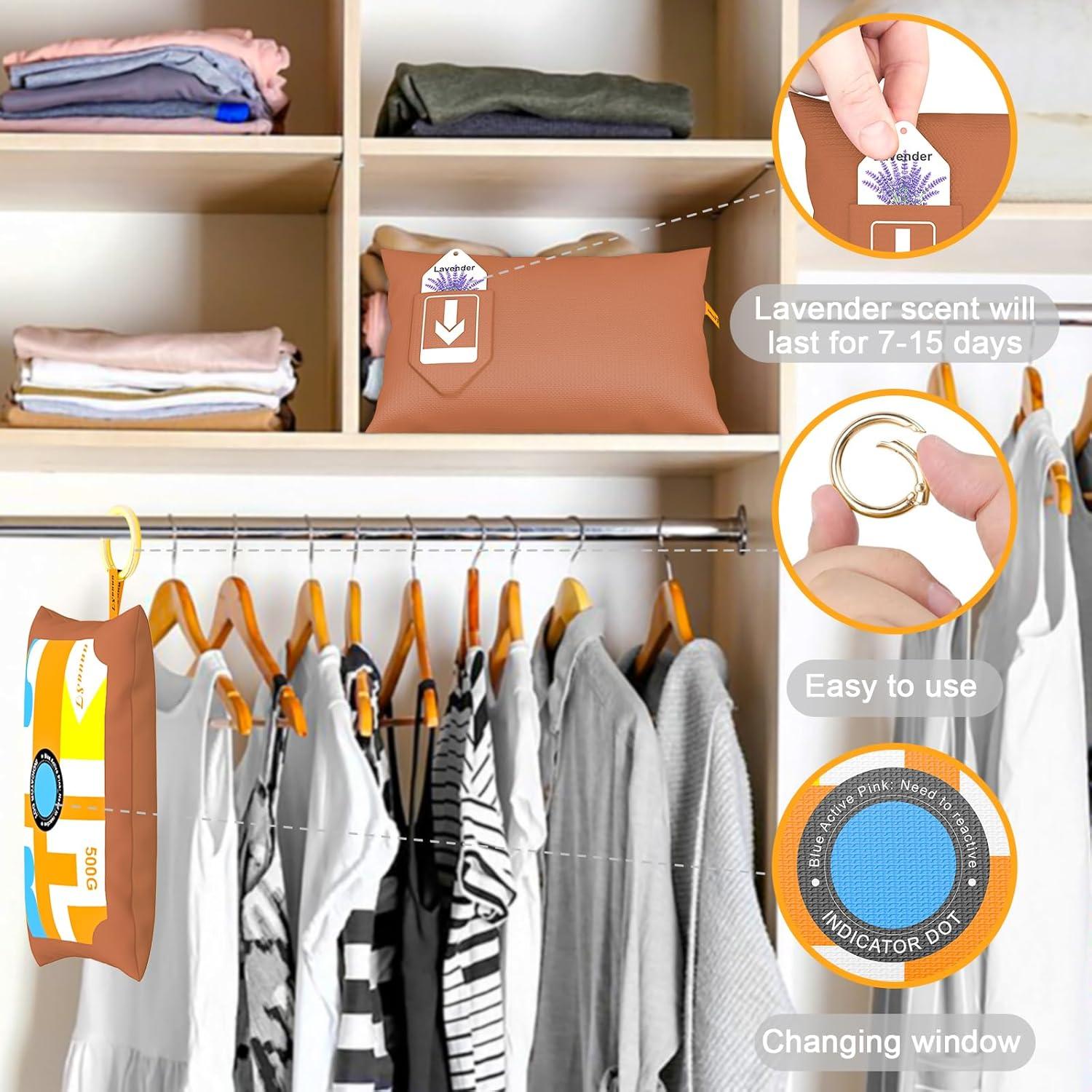 4 Paquetes de Deshidratante unuaST 500g Gel de Silica Recargable