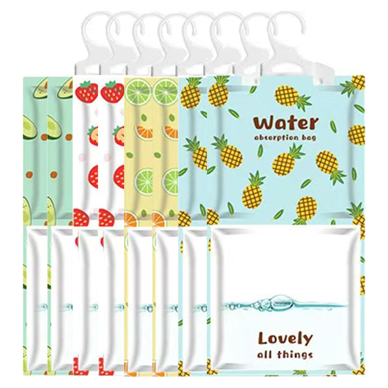 8 Bolsas Deshumidificadoras Colgantes 160g - 4 Colores