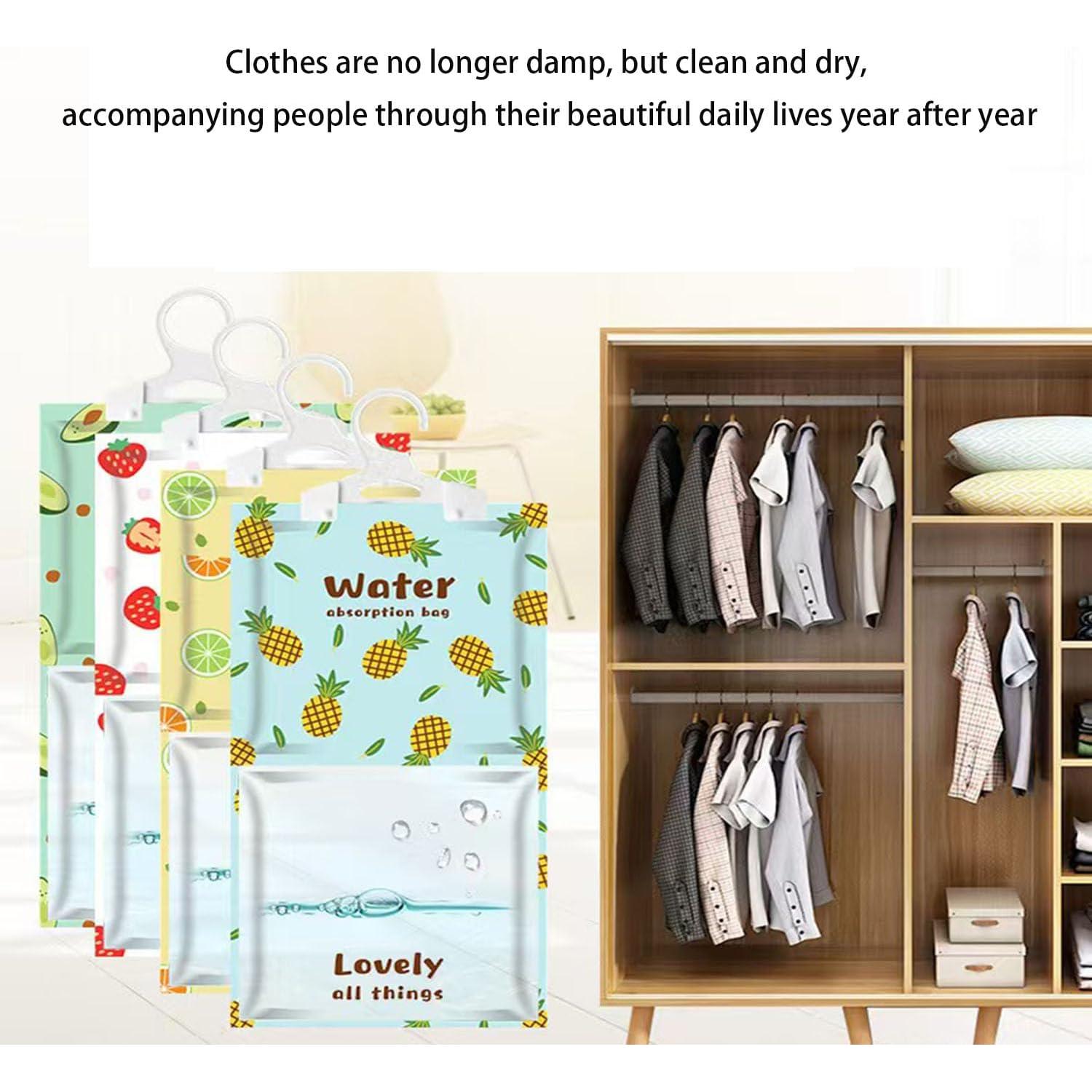 8 Bolsas Deshumidificadoras Colgantes 160g - 4 Colores