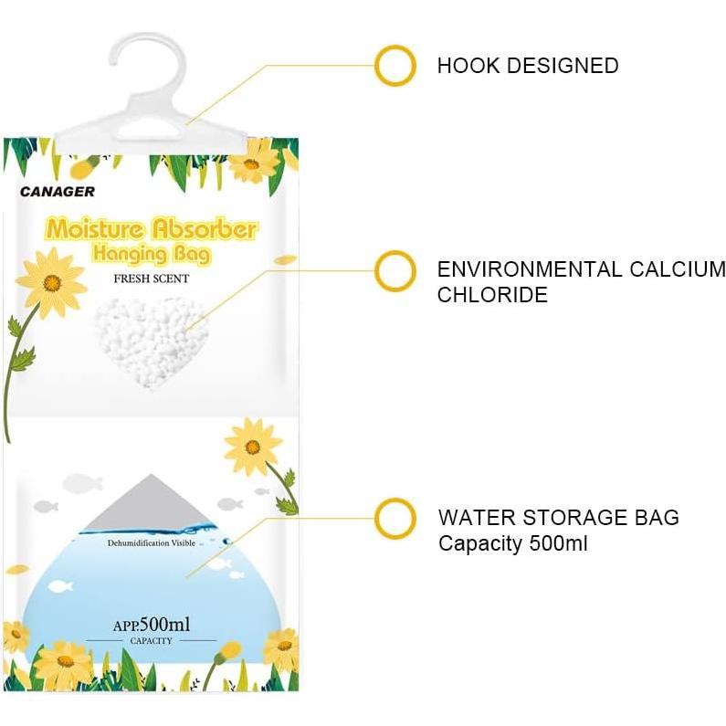 Absorbente de Humedad CANAGER CNG-MF112 - 12 Bolsas Colgantes