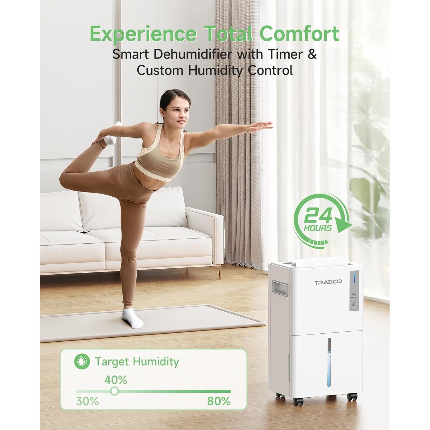 Deshumidificador Trazico TZ02 21 Pints 120W Blanco para 139m²