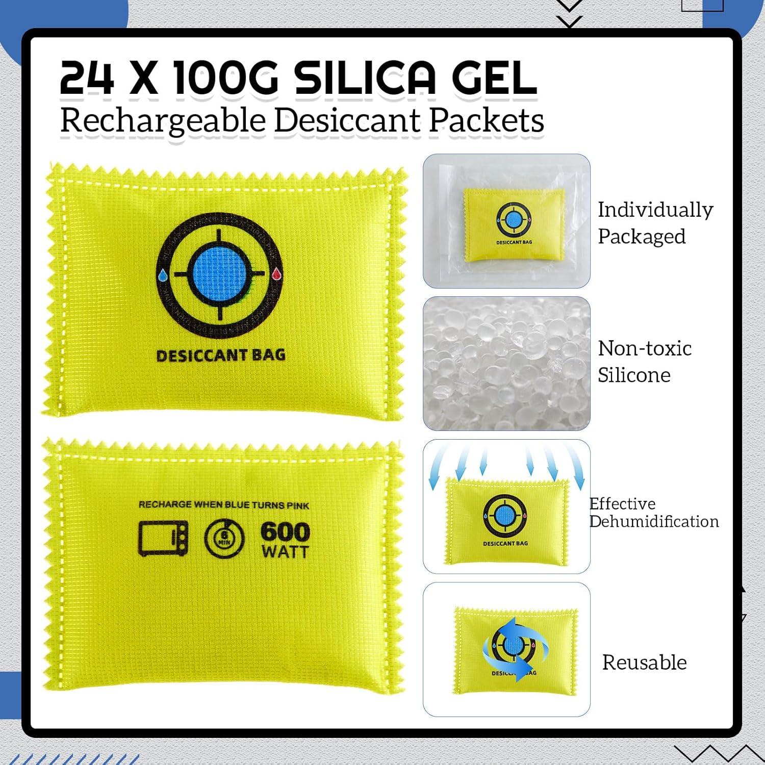 Paquete de 24 Gel de Silica Lounsweer 100g Recargables