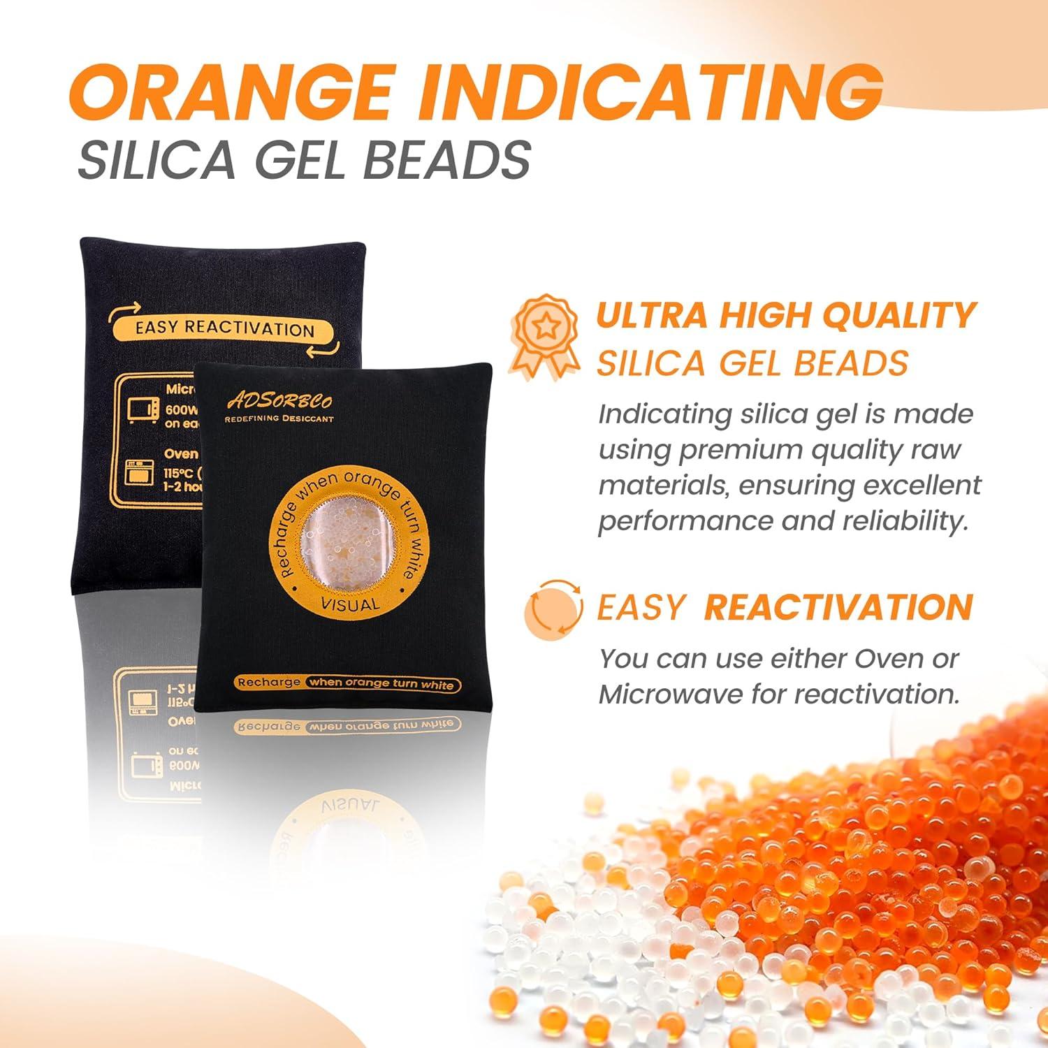 Paquetes Deshidratantes Recargables Adsorbco 500g (2 Unidades) Gel Sílice