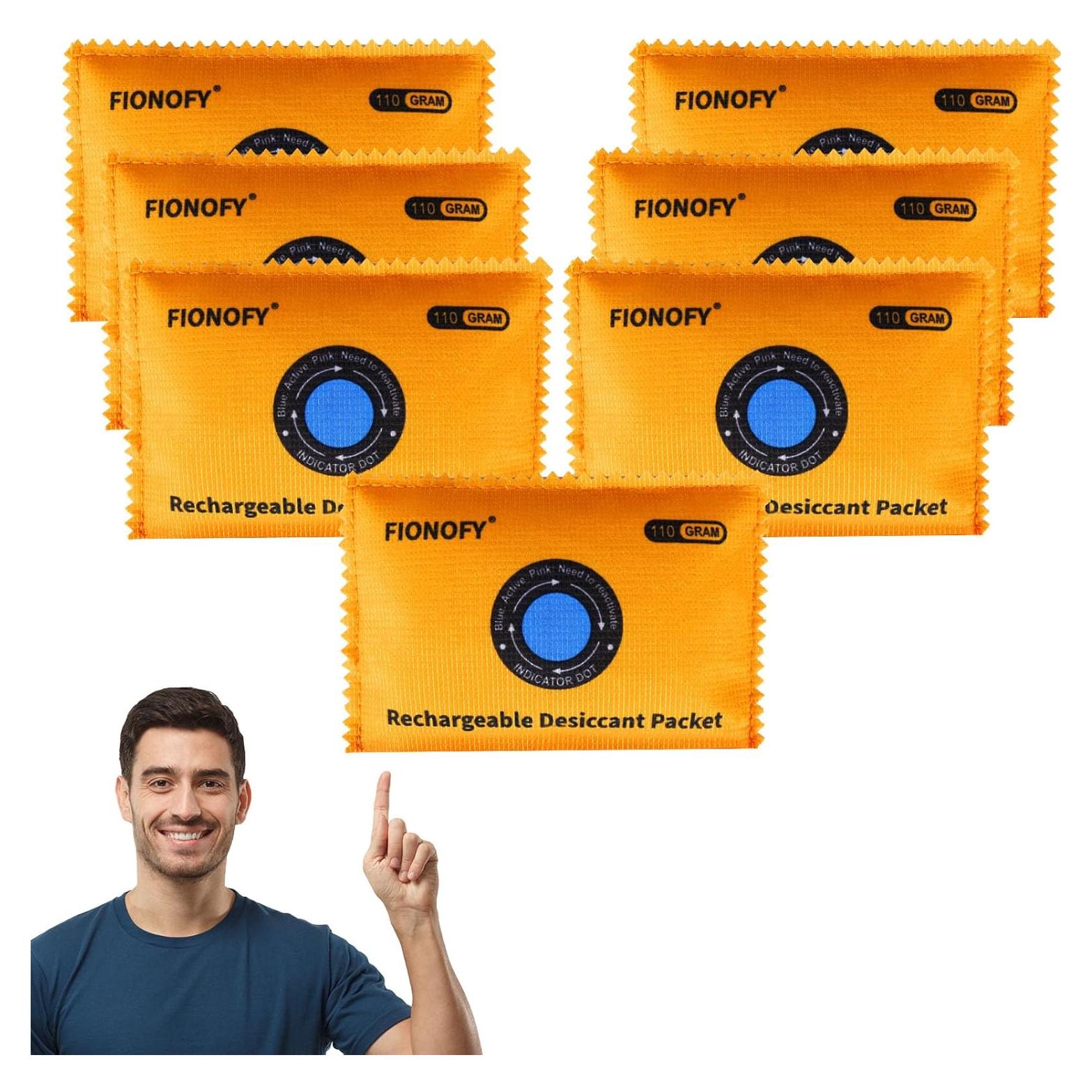 Paquetes Deshidratantes Reutilizables FIONOFY 110g - Absorbentes de Humedad
