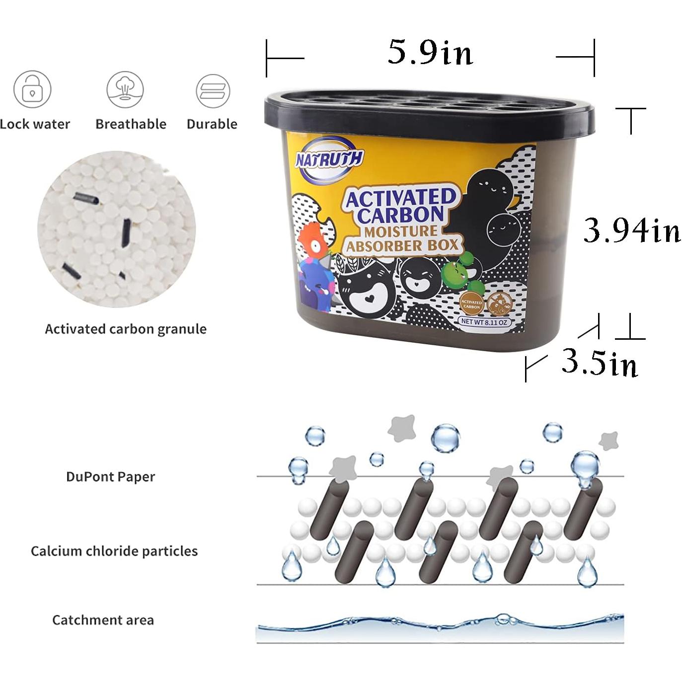 NATRUTH Deshumidificador de Closet 500mL Carbón Activado