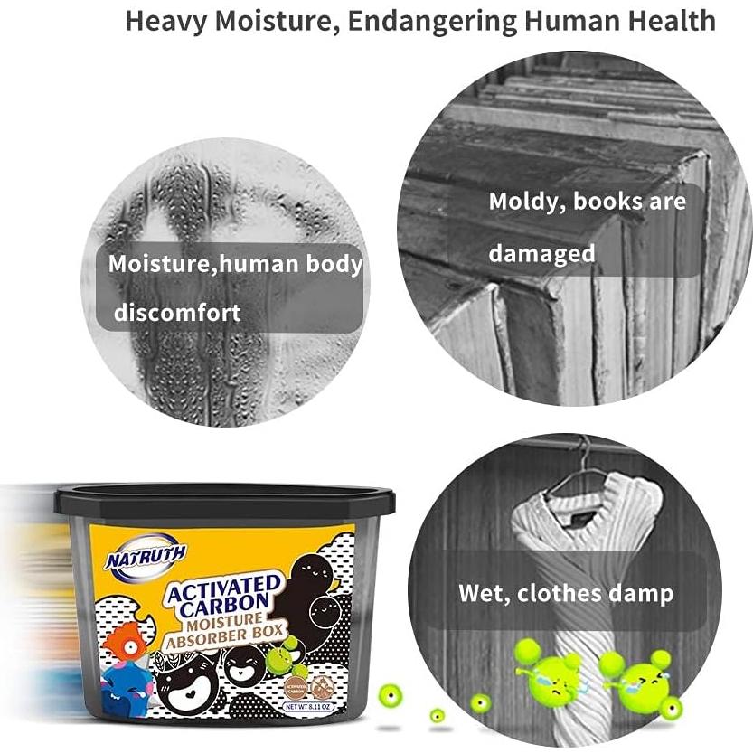 NATRUTH Deshumidificador de Closet 500mL Carbón Activado