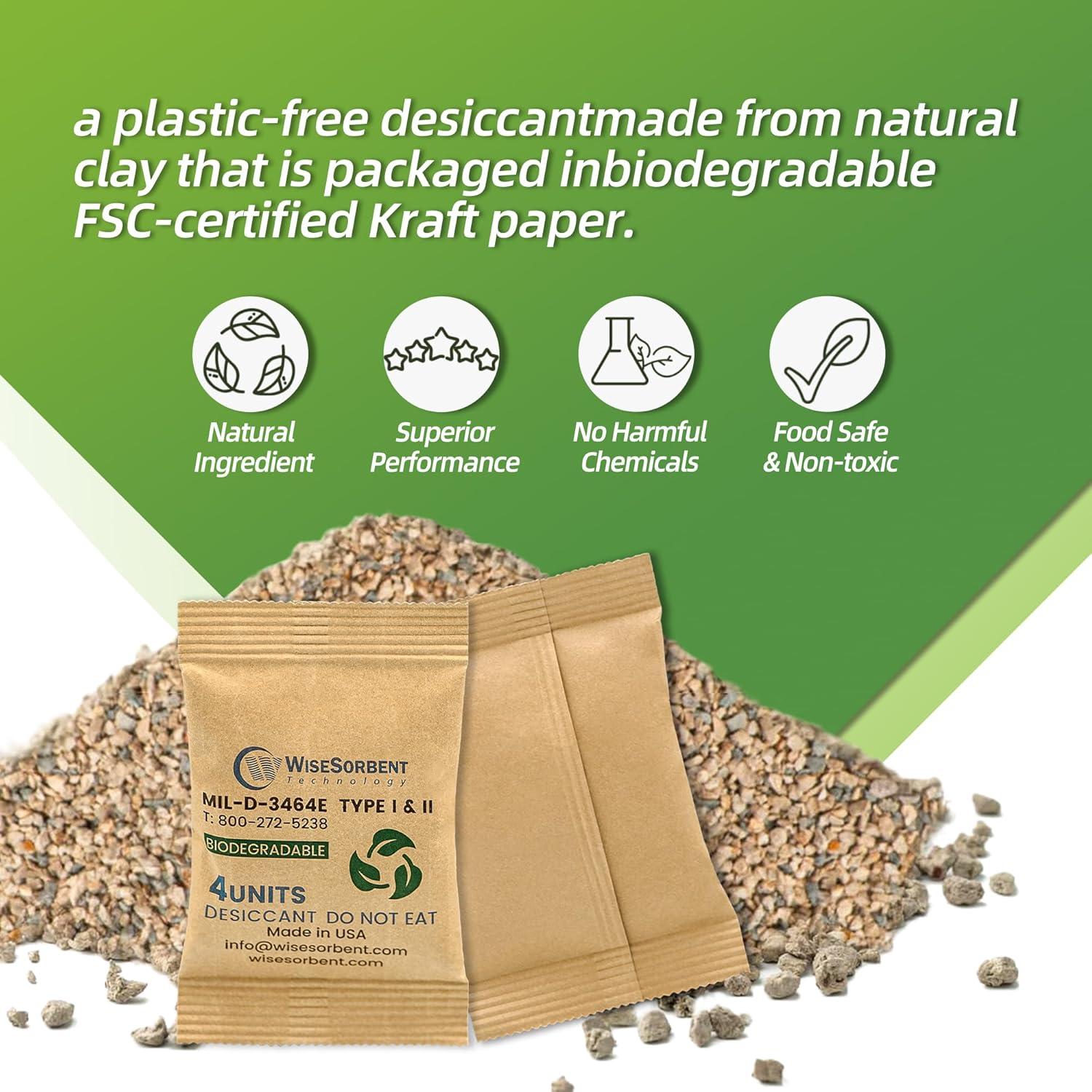 Paquetes Deshidratantes Wisesorbent 3 x 132g Arcilla Bentonita