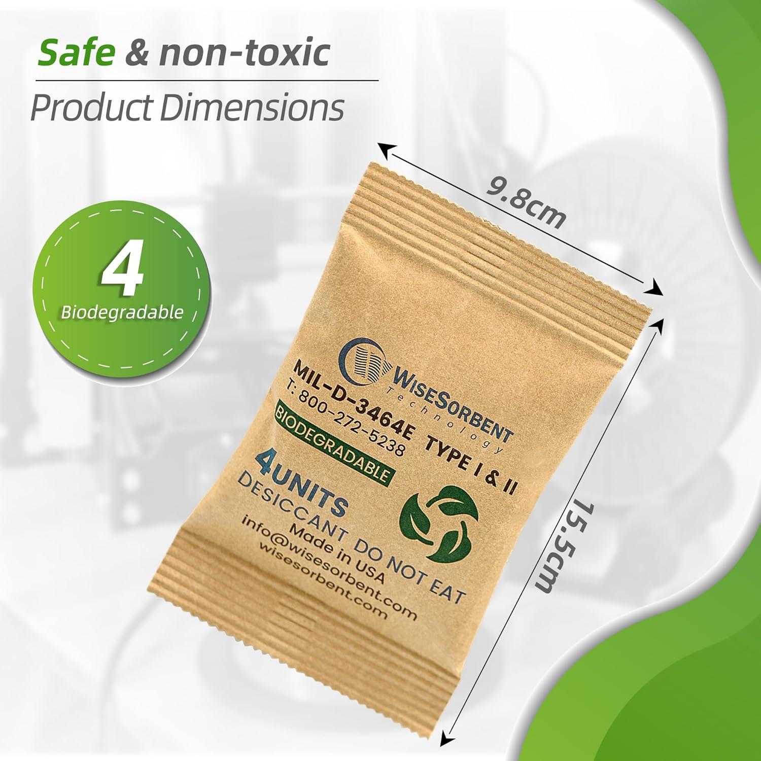 Paquetes Deshidratantes Wisesorbent 3 x 132g Arcilla Bentonita