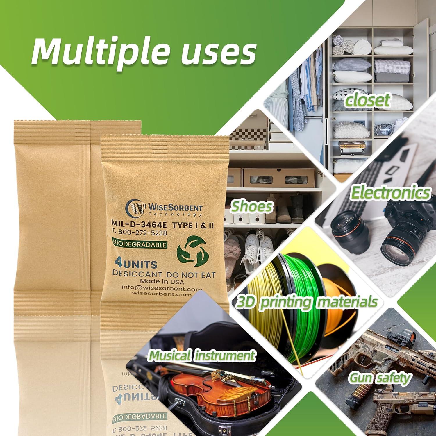 Paquetes Deshidratantes Wisesorbent 3 x 132g Arcilla Bentonita