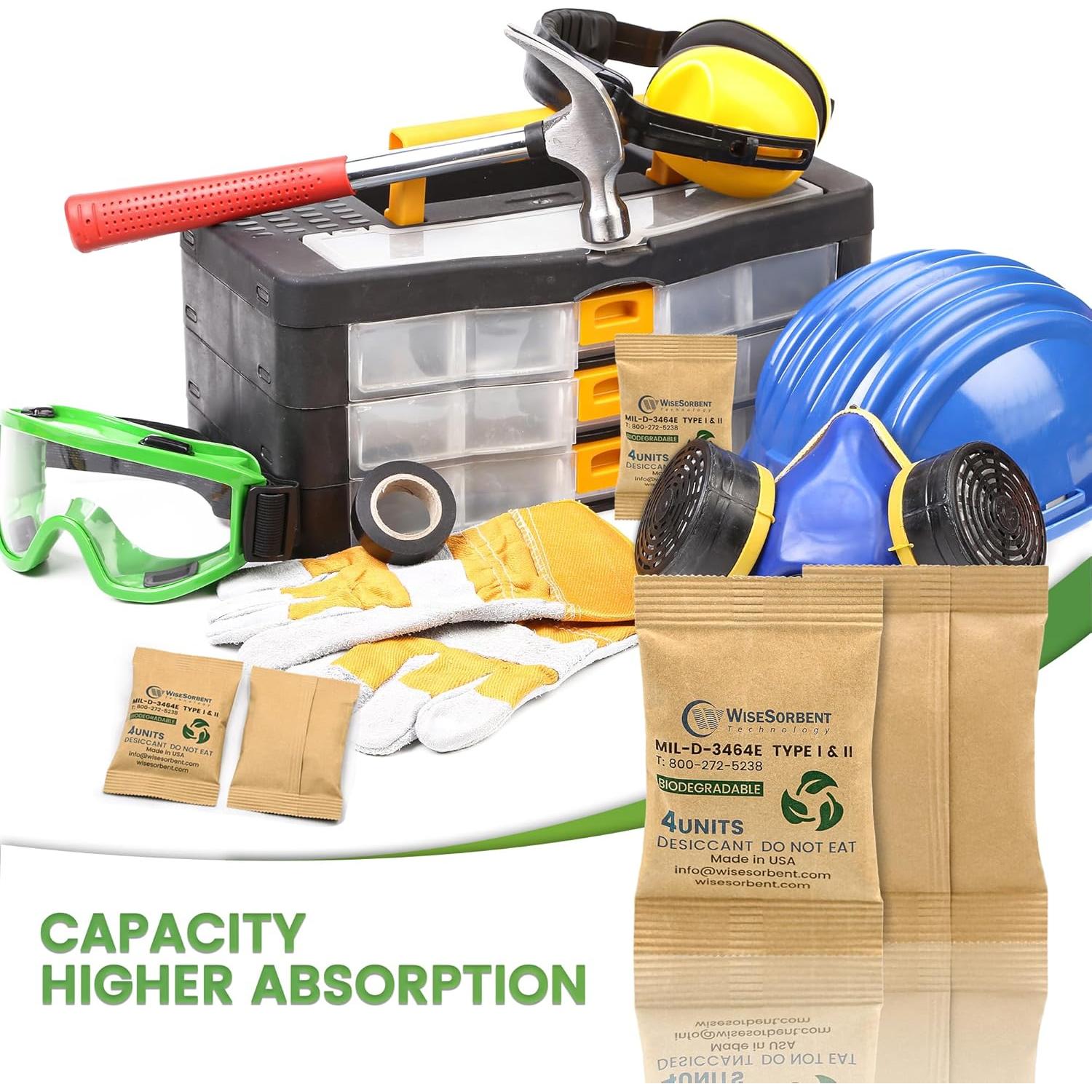 Paquetes Deshidratantes Wisesorbent 3 x 132g Arcilla Bentonita