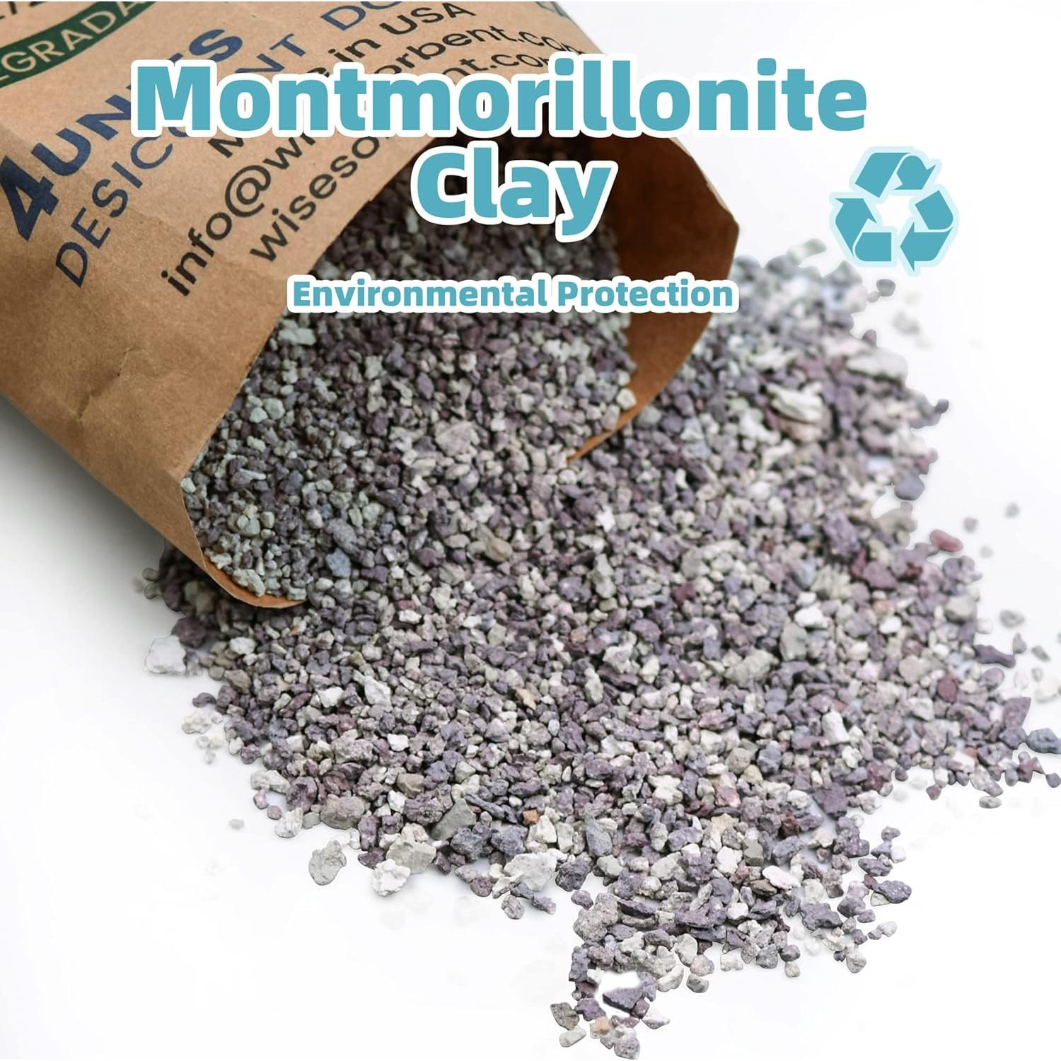 Paquetes Deshidratantes Wisesorbent 3 x 132g Arcilla Bentonita