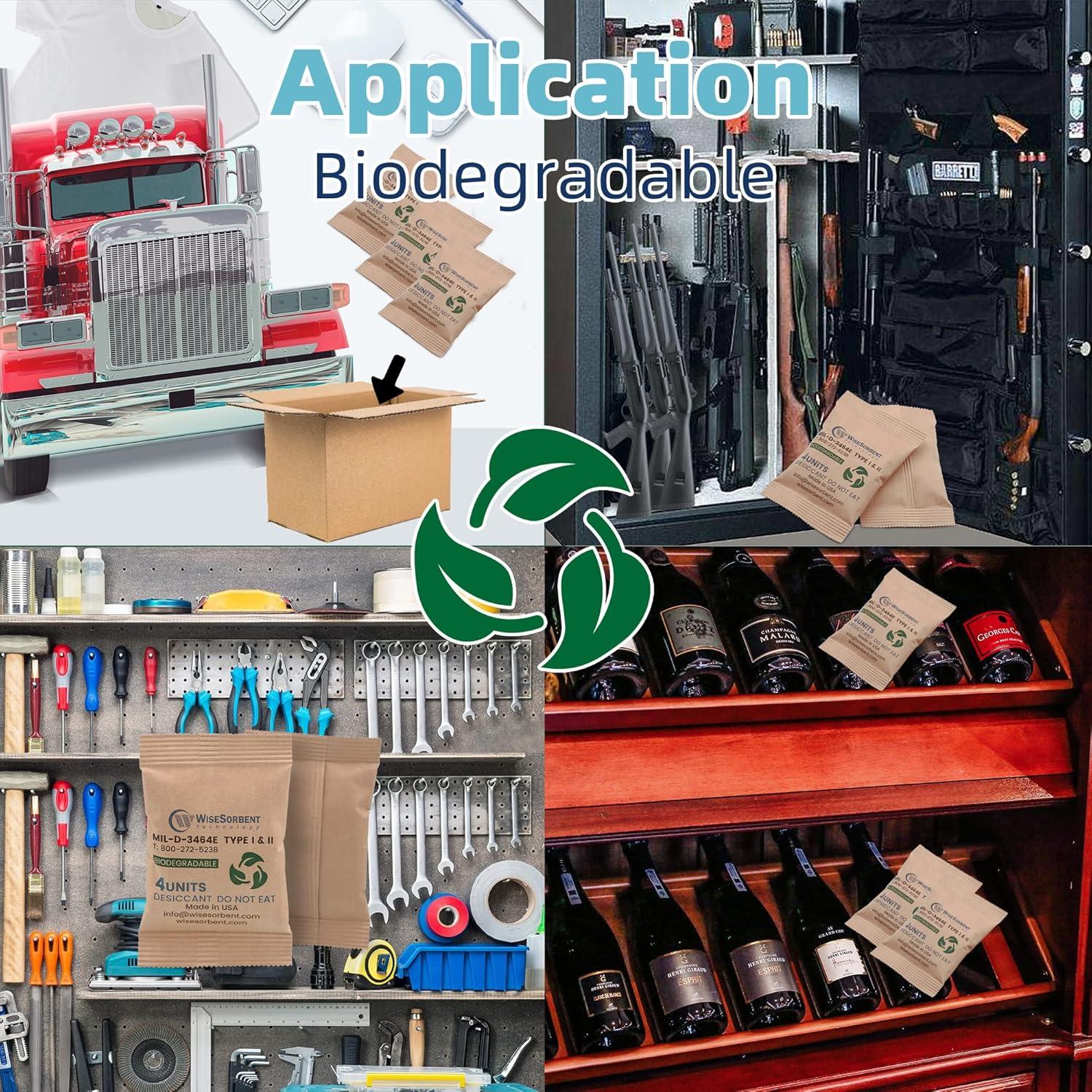 Paquetes Deshidratantes Wisesorbent 3 x 132g Arcilla Bentonita