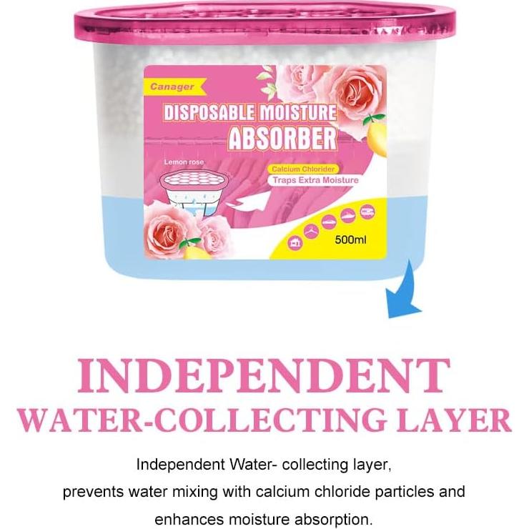 Caja Absorbente de Humedad CANAGER Rosa Limón 6 Paquetes 500ml