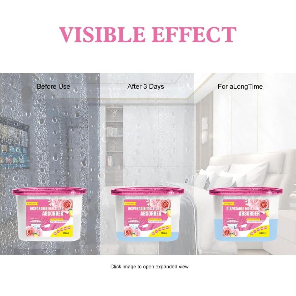 Caja Absorbente de Humedad CANAGER Rosa Limón 6 Paquetes 500ml