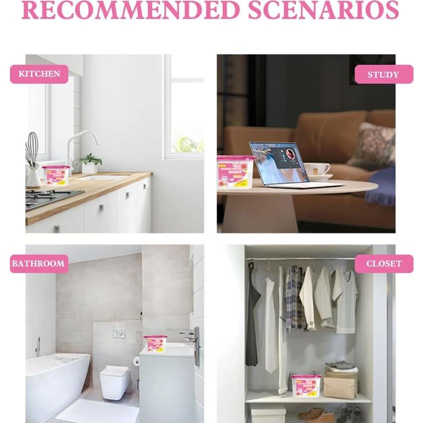 Caja Absorbente de Humedad CANAGER Rosa Limón 6 Paquetes 500ml