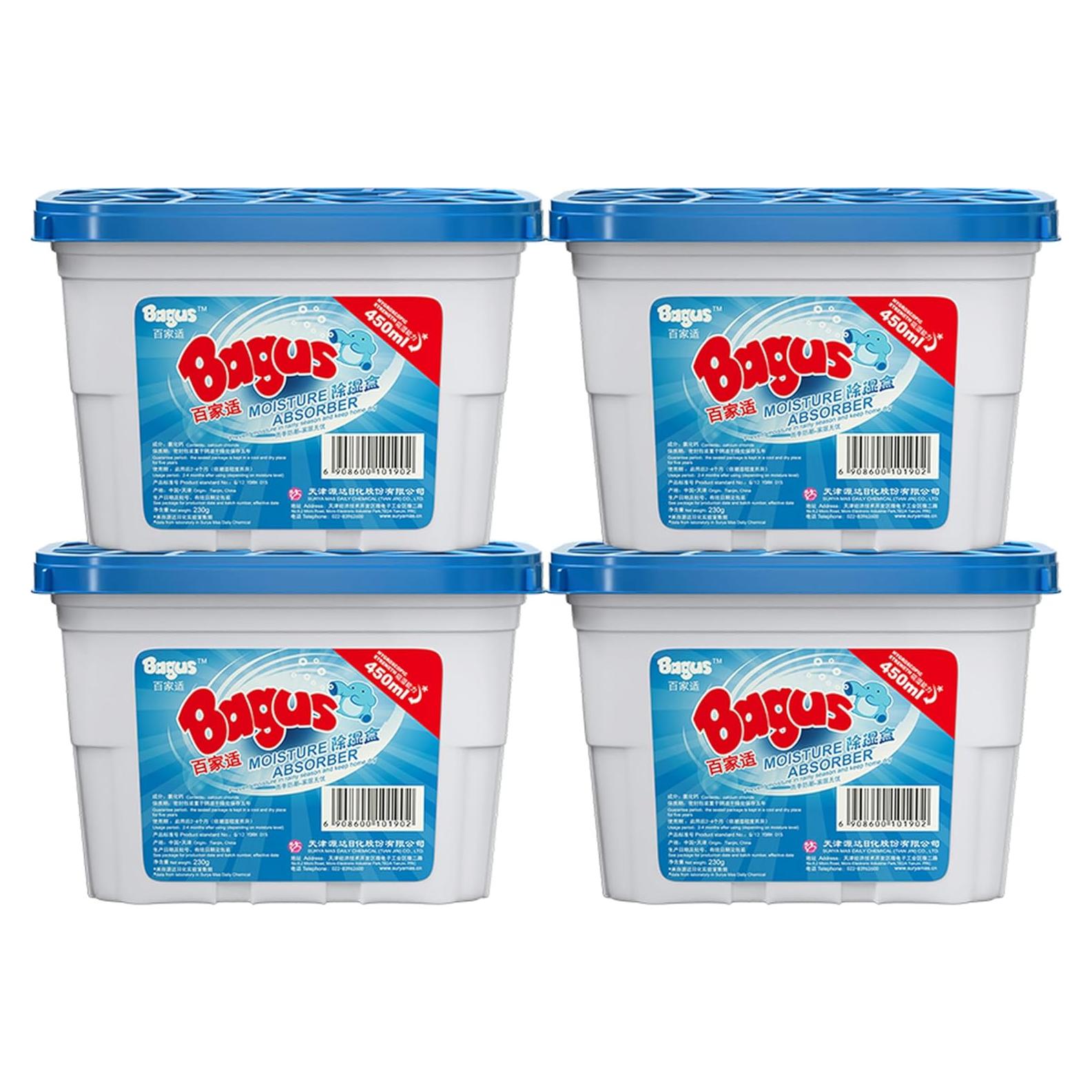 Cajas Absorbentes de Humedad Bagus - 4 Unidades 298 g