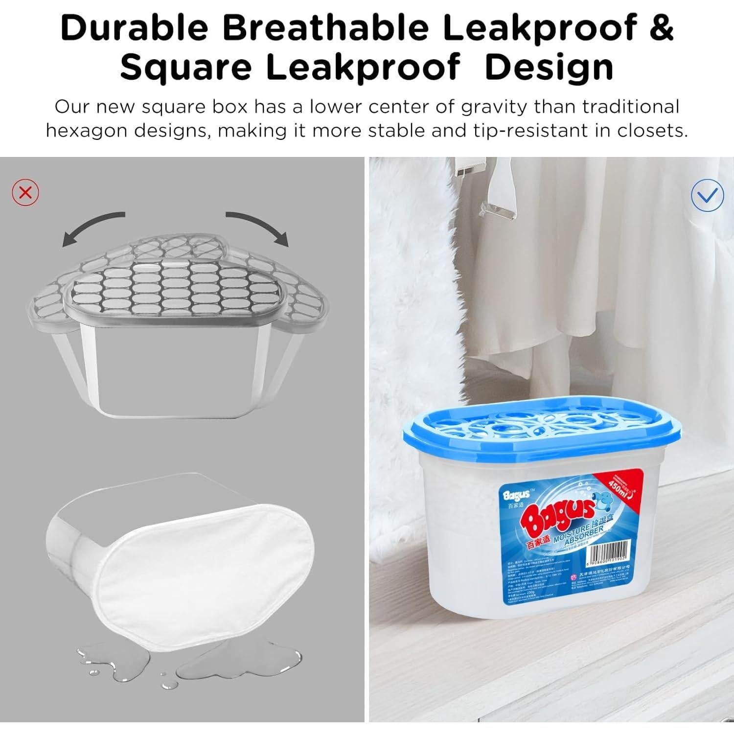 Cajas Absorbentes de Humedad Bagus - 4 Unidades 298 g