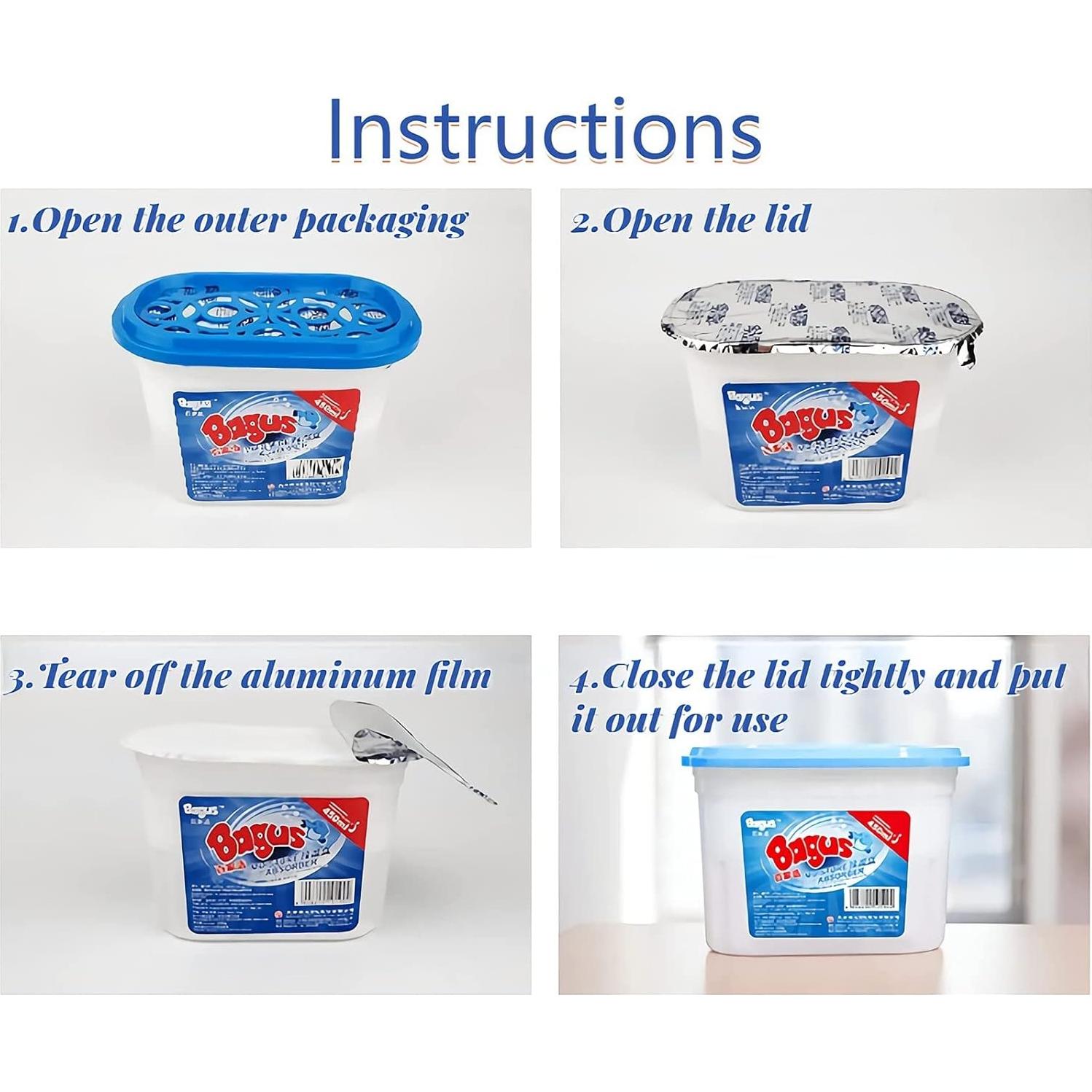 Cajas Absorbentes de Humedad Bagus - 4 Unidades 298 g