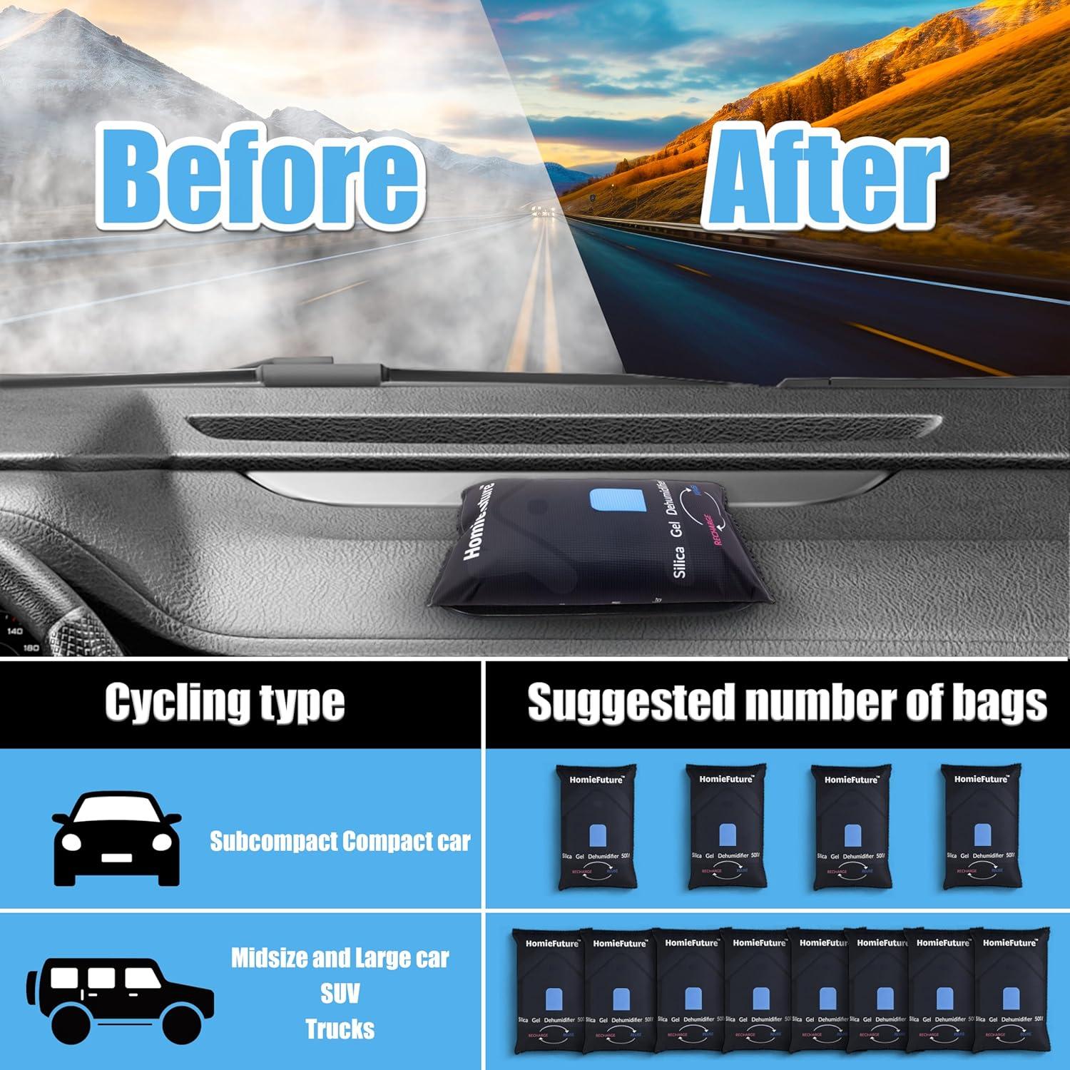 Paquete de 2 bolsas deshumidificadoras 500g HomieFuture