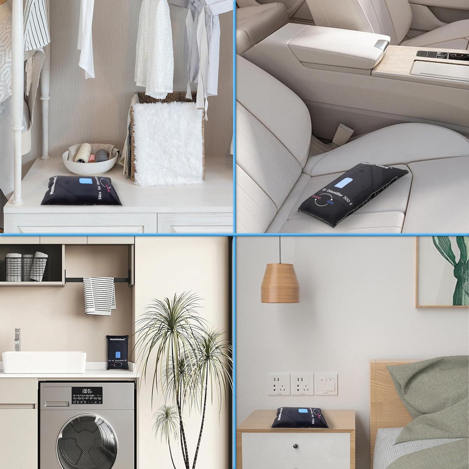 Paquete de 2 bolsas deshumidificadoras 500g HomieFuture