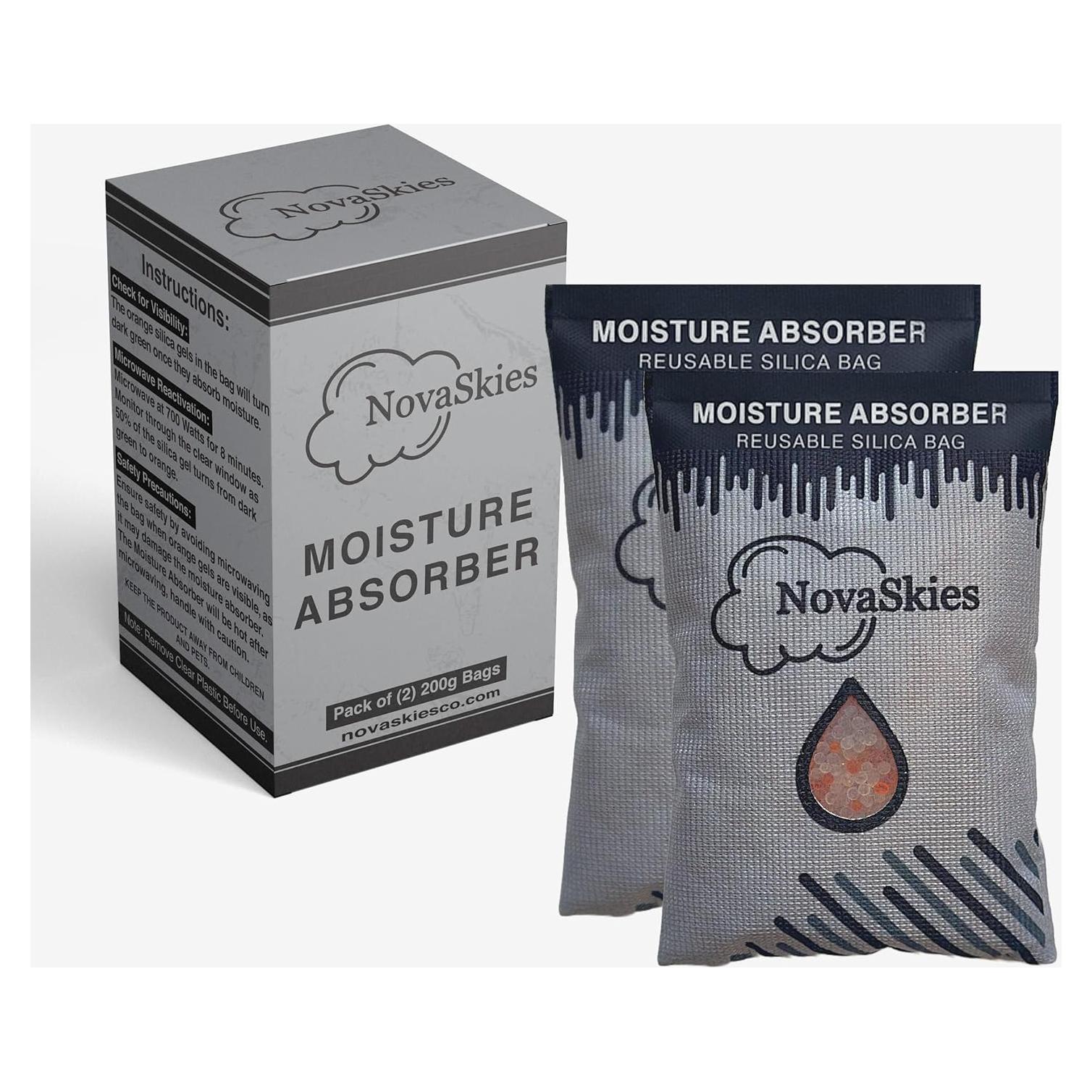 Paquete de 2 Bolsas Absorbentes de Humedad NovaSkies 200g