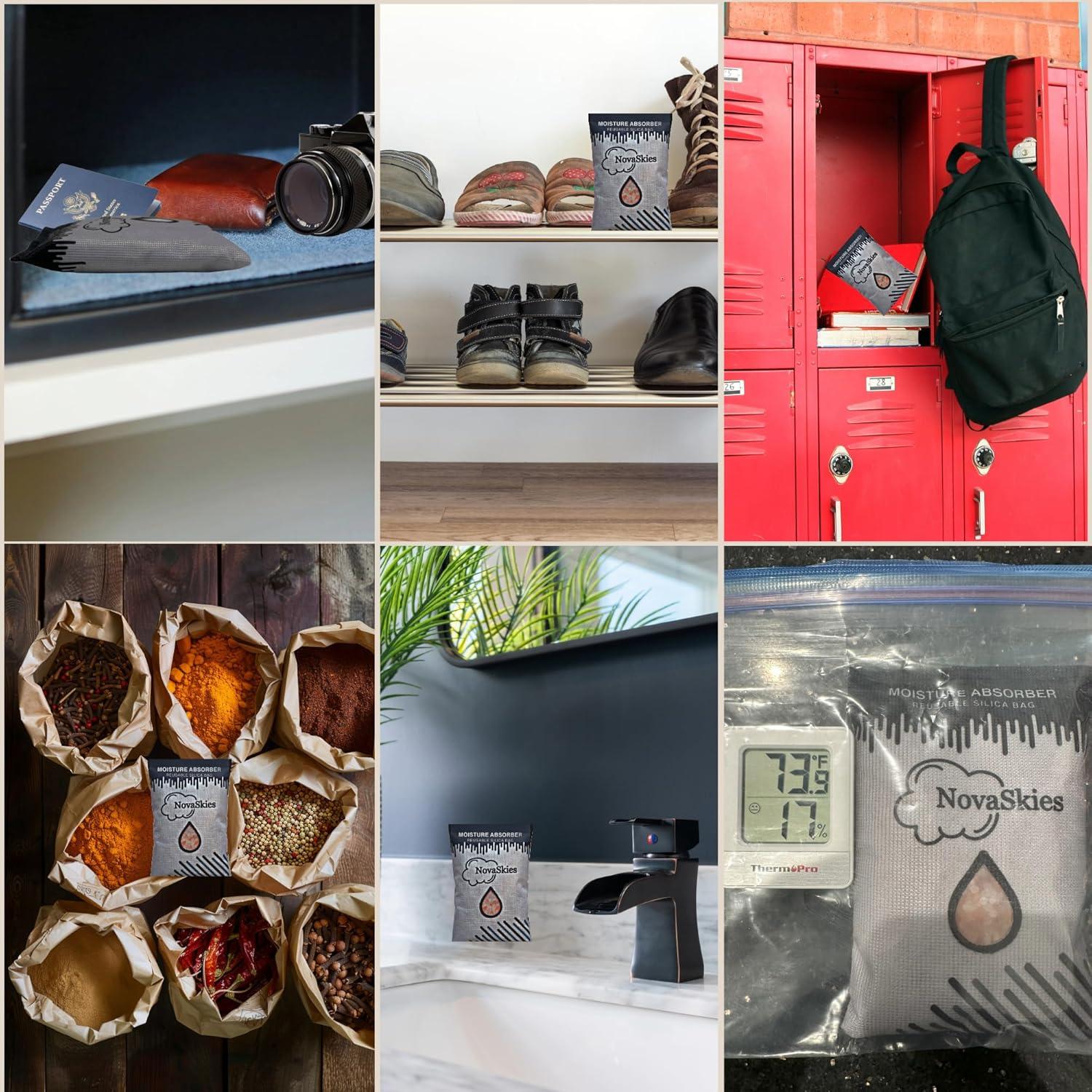 Paquete de 2 Bolsas Absorbentes de Humedad NovaSkies 200g