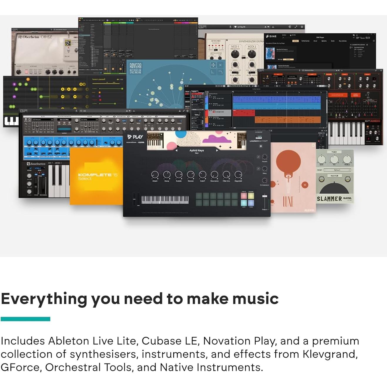 Teclado Controlador MIDI Novation Launchkey Mini 25 MK4 USB