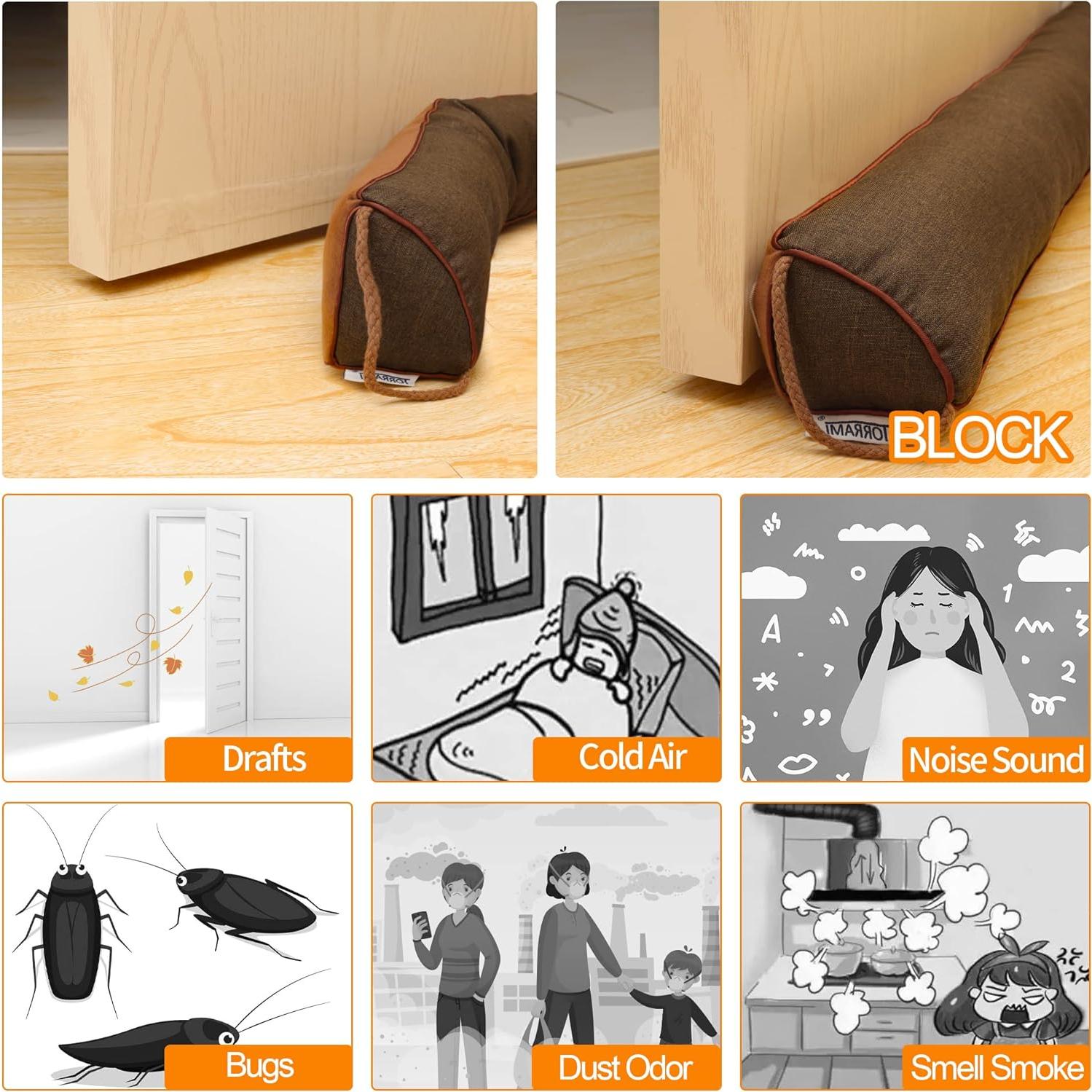 Tapón de Draft TORRAMI 76.2cm Aislante de Ruido Café