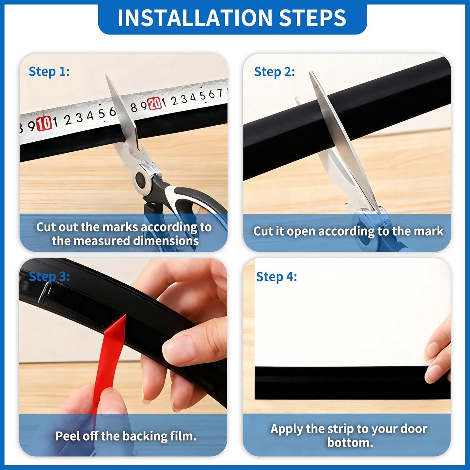 Paquete de 2 tiras aislantes para puertas Yuquan 99 cm