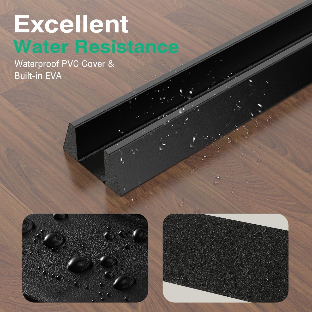 Tapón de Corrientes Lewondr 91.44 cm Impermeable Negro